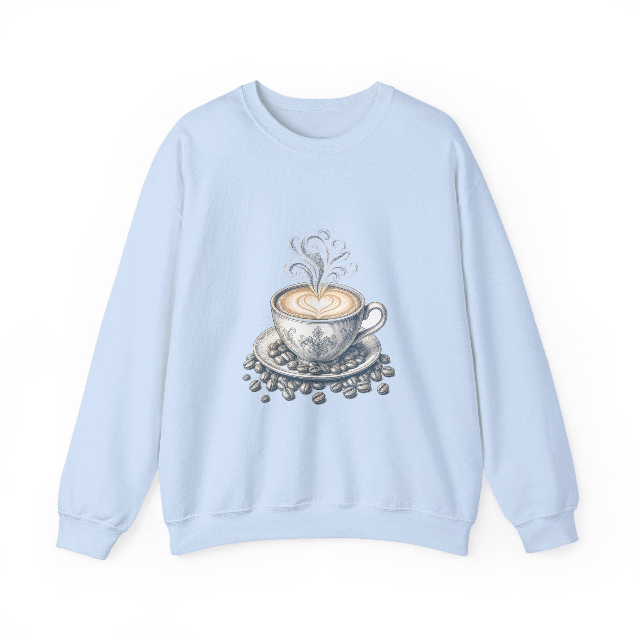 Matching Couple Sweatshirt - Coffee & Tea Matching Couple Comfort Colors Crew Vintage Art His Hers Honeymoon Gift - Design A