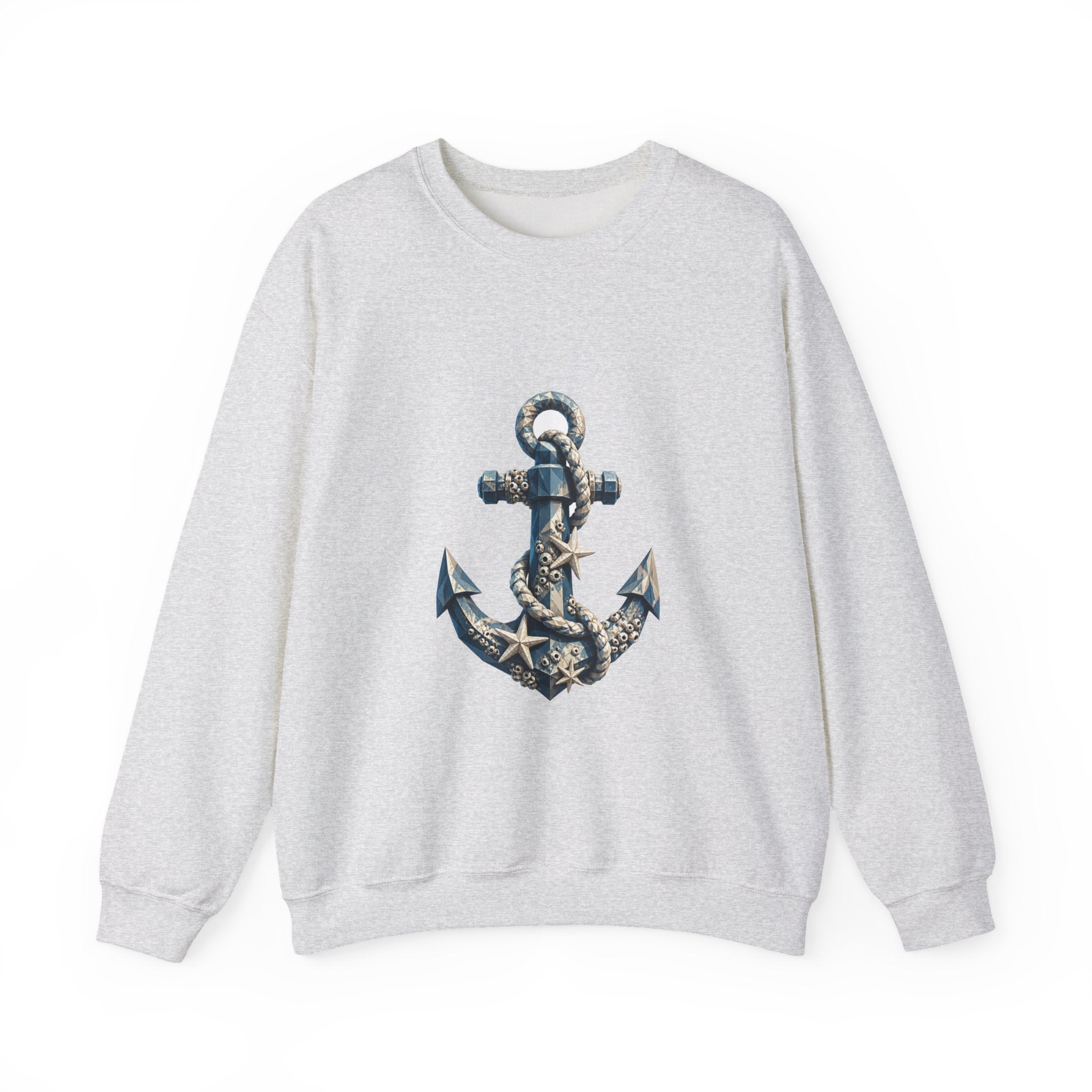 Matching Couple Sweatshirt - Anchor & Sail Matching Couple Premium Fleece Sweatshirt Geometric Art His Hers Love Gift - Design A