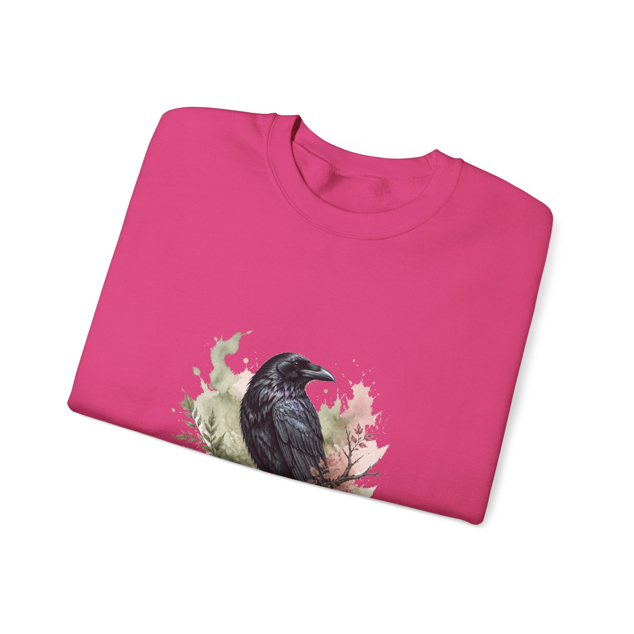 Matching Couple Sweatshirt - Raven & Swan Matching Couple Crewneck Sweatshirt Watercolor Art His Hers Engagement Gift - Design A