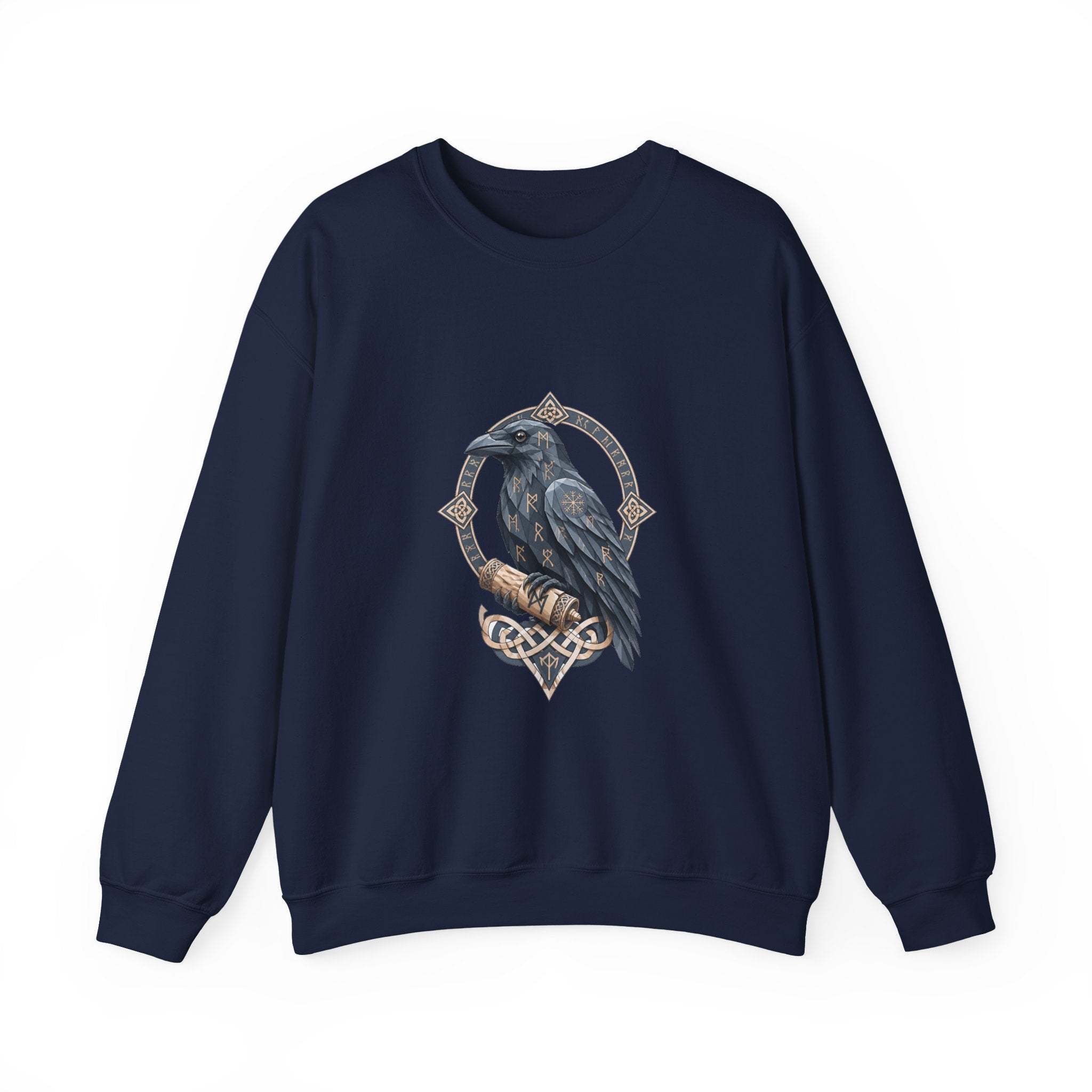 Matching Couple Sweatshirt - Huginn & Muninn Matching Couple Premium Fleece Sweatshirt Geometric Art His Hers Love Gift - Design B