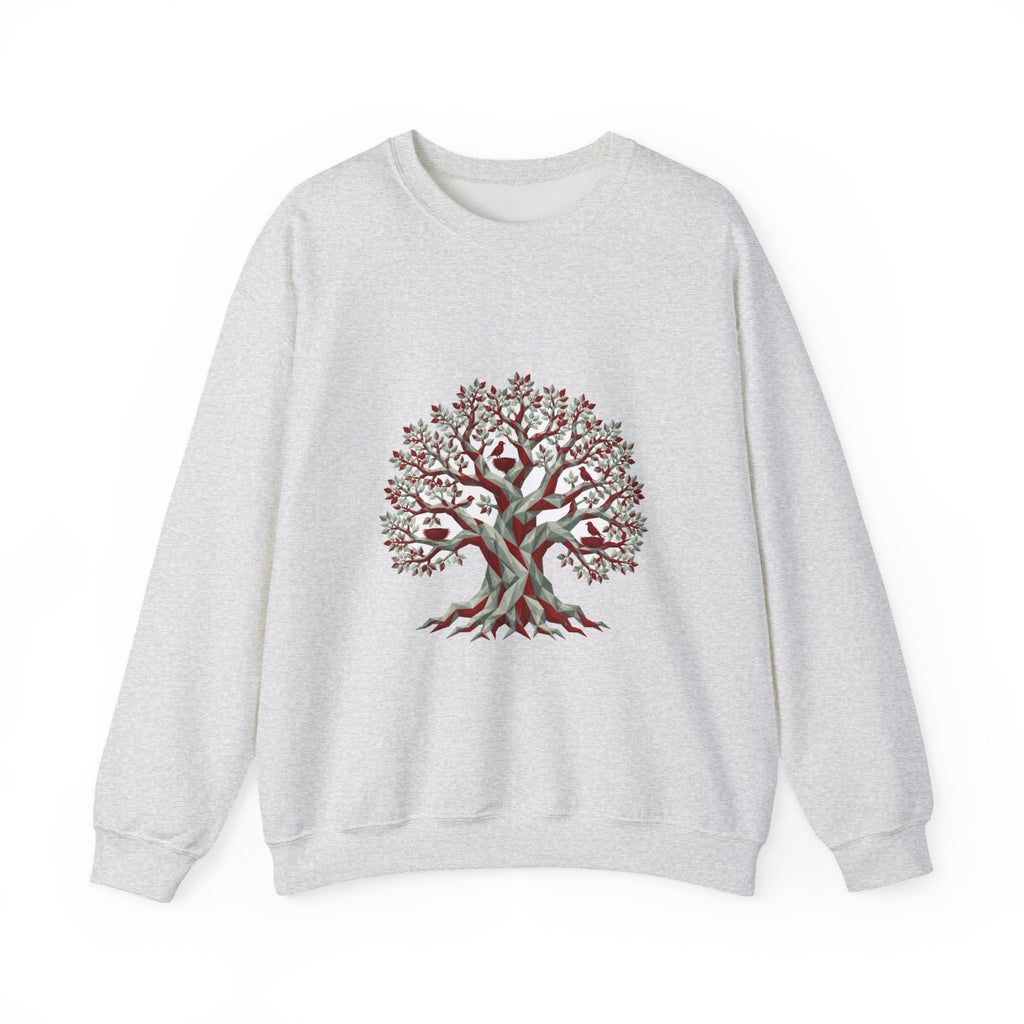 Matching Couple Sweatshirt - Ancient Oak & Deep Roots Matching Couple Comfort Colors Crew Geometric Art His Hers Love Gift - Design A