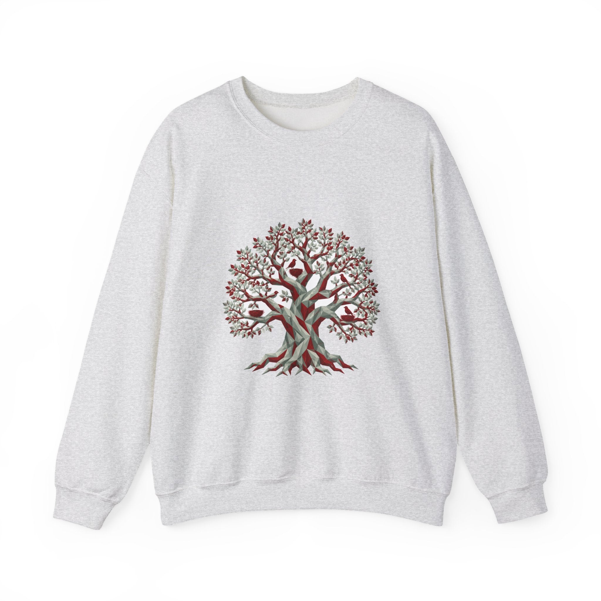 Matching Couple Sweatshirt - Ancient Oak & Deep Roots Matching Couple Comfort Colors Crew Geometric Art His Hers Love Gift - Design A
