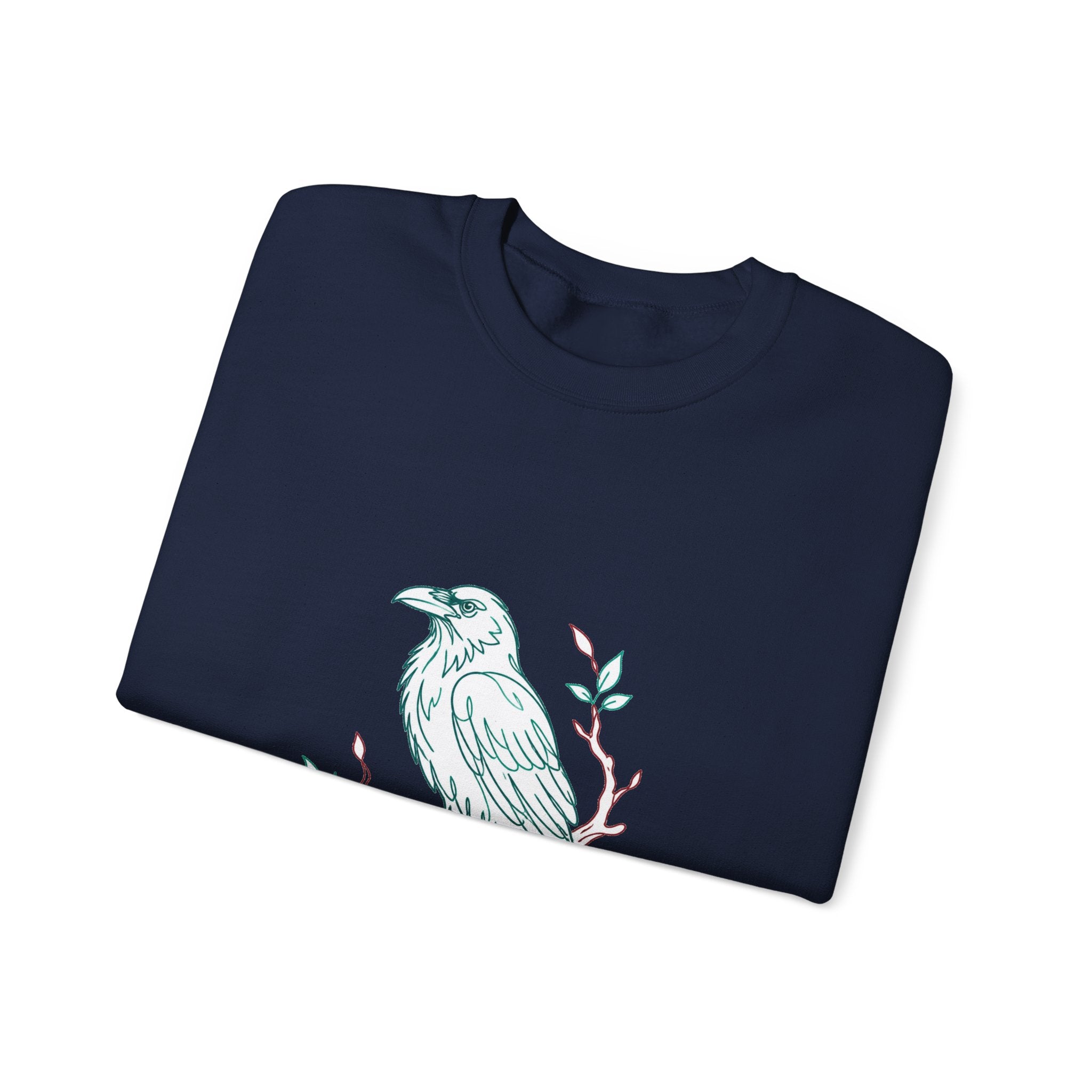 Matching Couple Sweatshirt - Raven & Swan Matching Couple Premium Fleece Sweatshirt Minimalist Art His Hers Christmas Gift - Design A