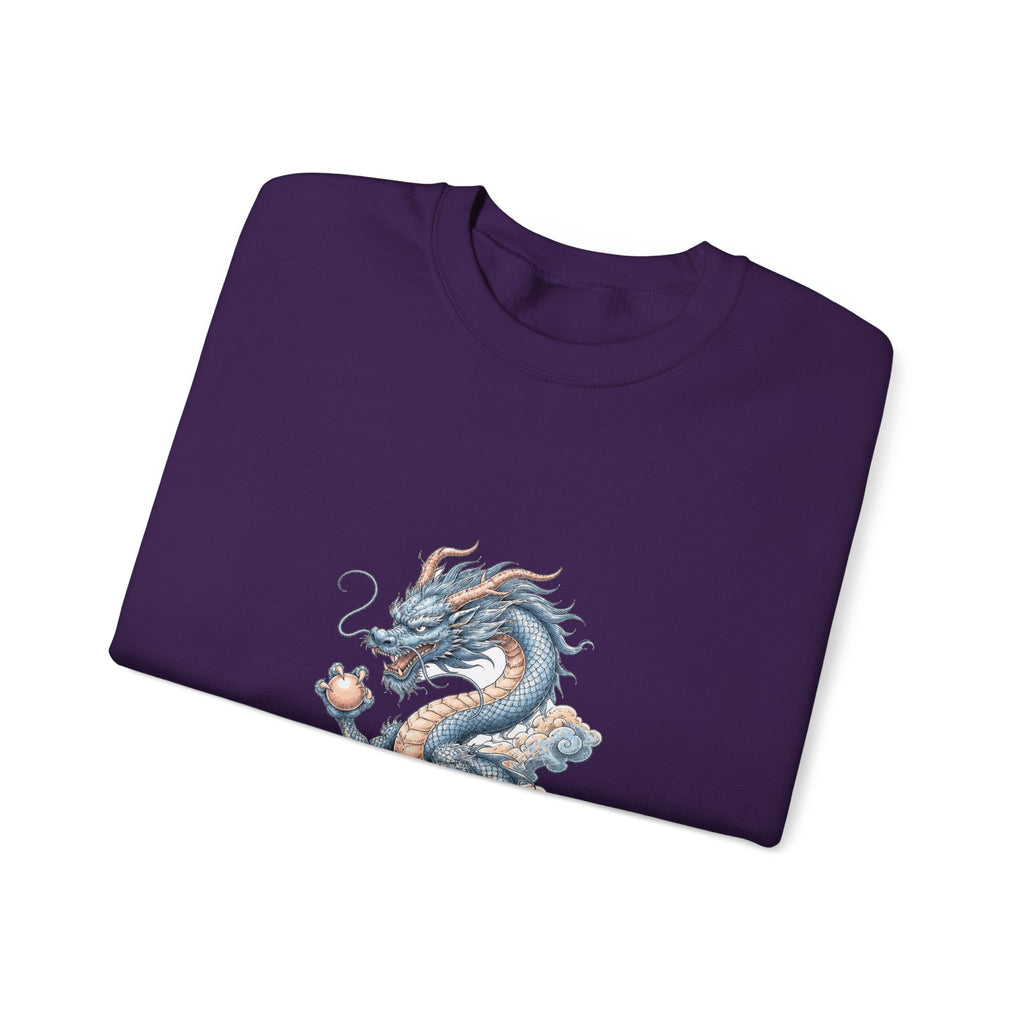 Matching Couple Sweatshirt - Dragon & Phoenix Matching Couple Premium Fleece Sweatshirt Hand-Drawn Art His Hers Anniversary Gift - Design A