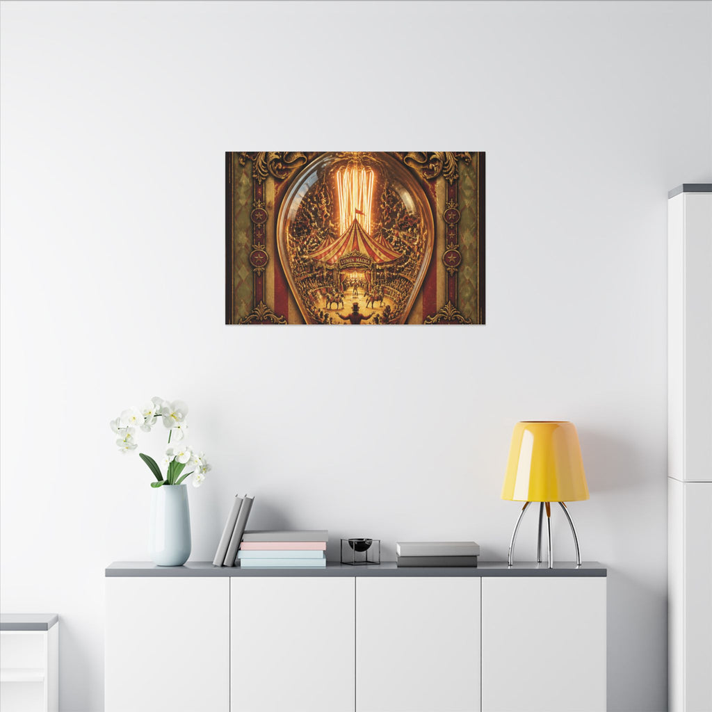 Light Bulb Circus Wall Art Canvas 16×20 Baroque Home Office Decor Maximalist Print