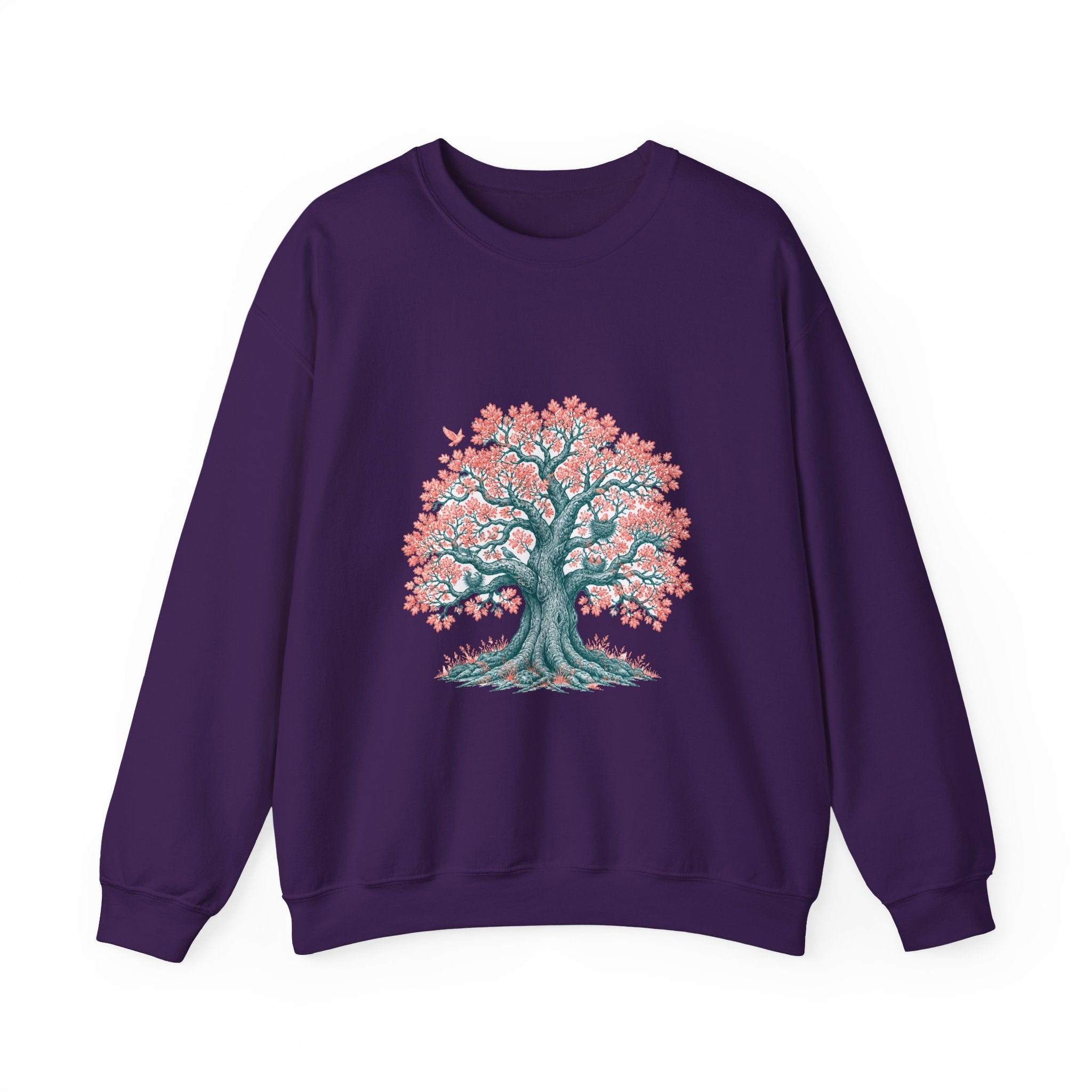 Matching Couple Sweatshirt - Ancient Oak & Deep Roots Matching Couple Crewneck Sweatshirt Hand-Drawn Art His Hers Best Friend Gift - Design A