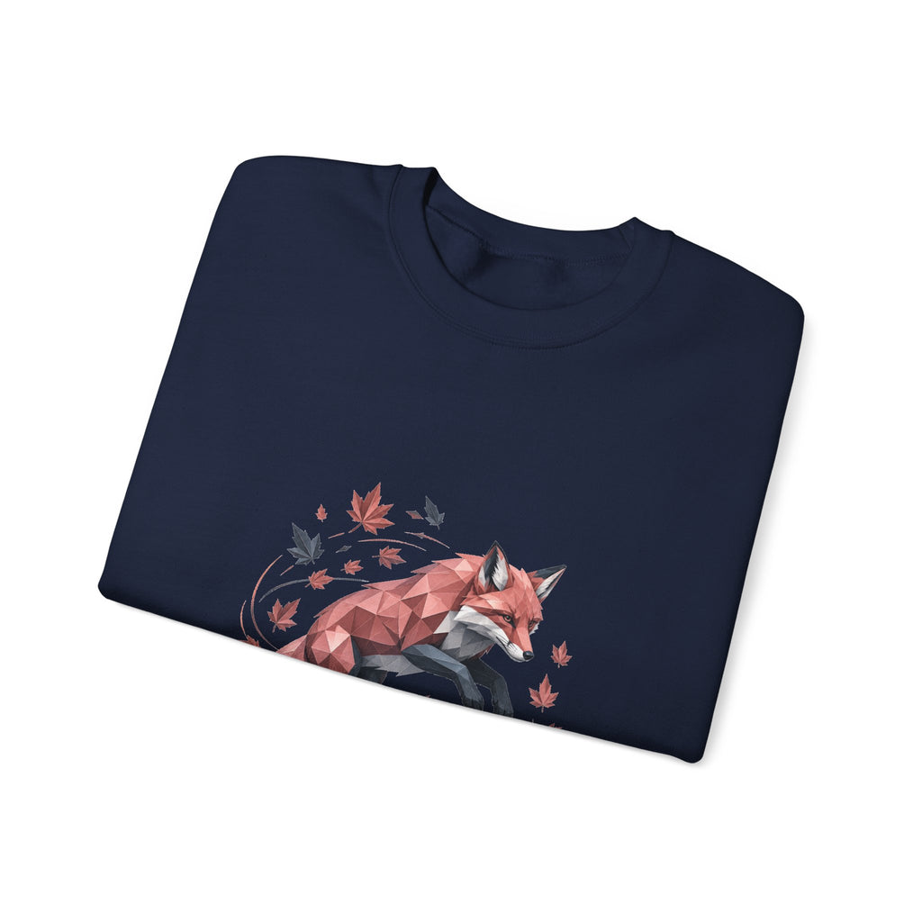 Matching Couple Sweatshirt - Fox & Rabbit Matching Couple Crewneck Sweatshirt Geometric Art His Hers Couple Gift - Design A