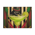 Margarita Balancing Seal Wall Art Canvas 24×36 Art Deco Bar Area Decor Maximalist Print