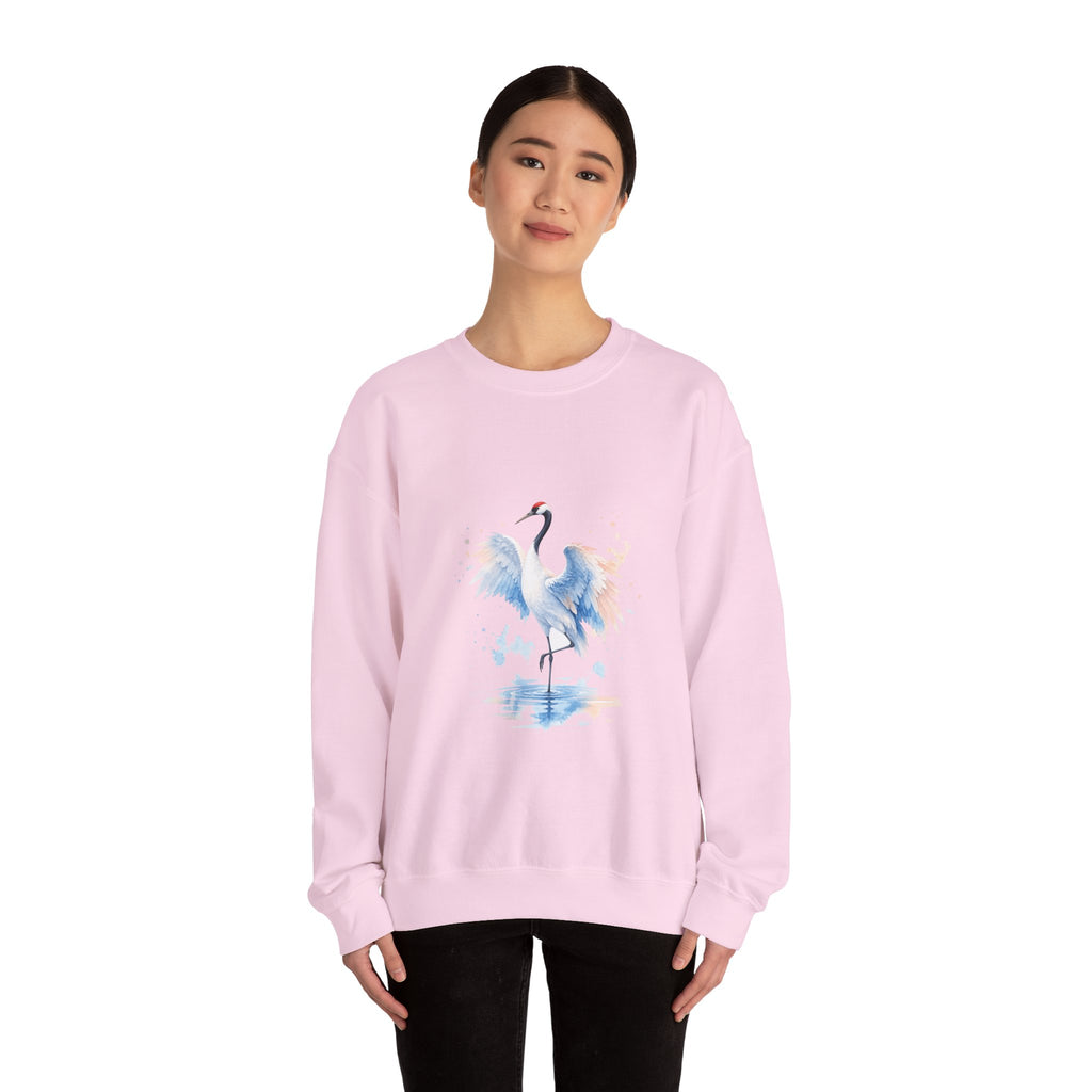 Matching Couple Sweatshirt - Tiger & Crane Matching Couple Comfort Colors Crew Watercolor Art His Hers Birthday Gift - Design B