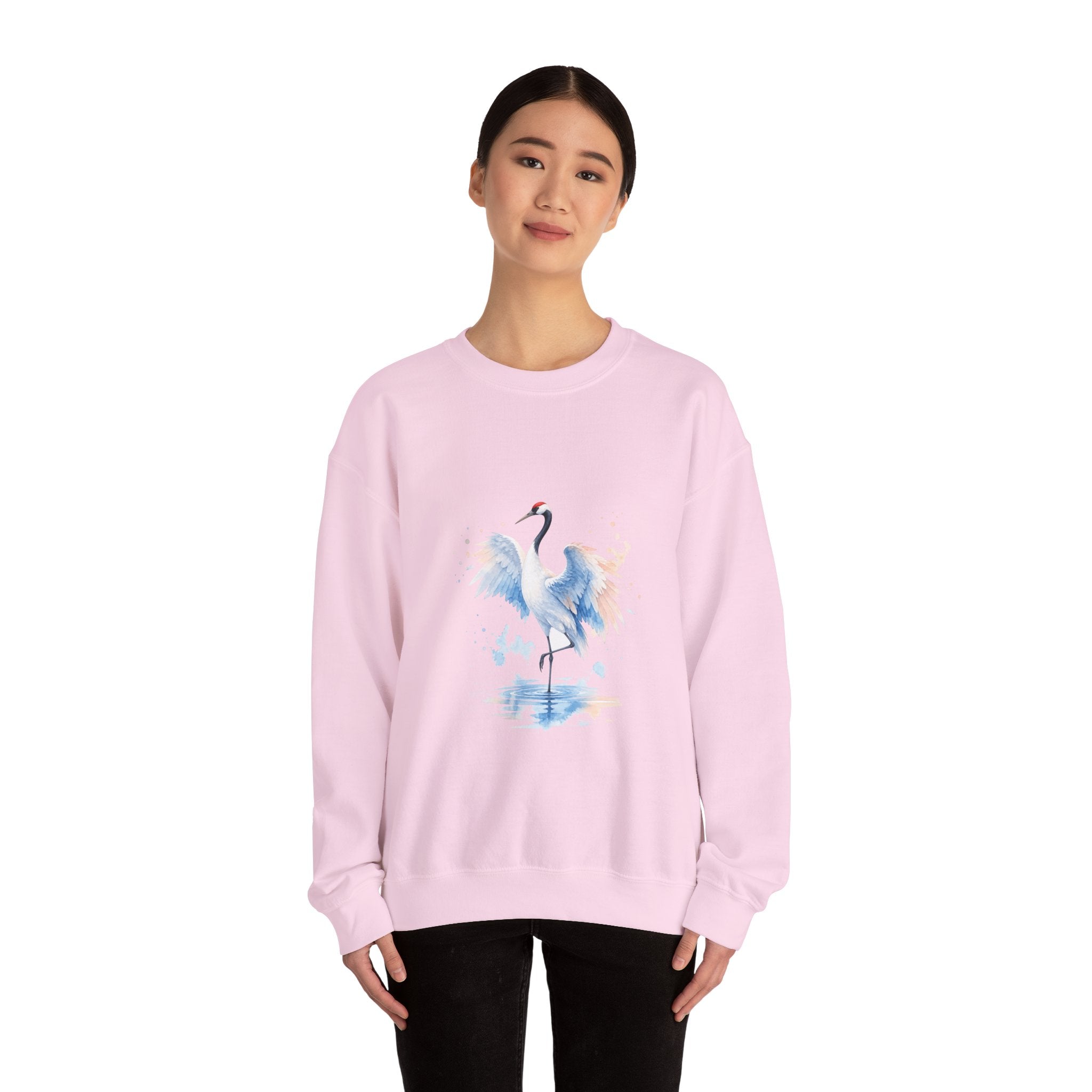 Matching Couple Sweatshirt - Tiger & Crane Matching Couple Comfort Colors Crew Watercolor Art His Hers Birthday Gift - Design B