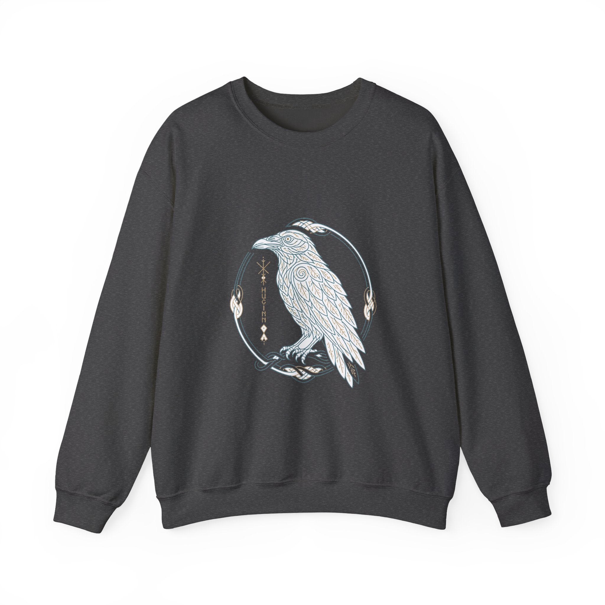 Matching Couple Sweatshirt - Huginn & Muninn Matching Couple Comfort Colors Crew Minimalist Art His Hers Christmas Gift - Design A