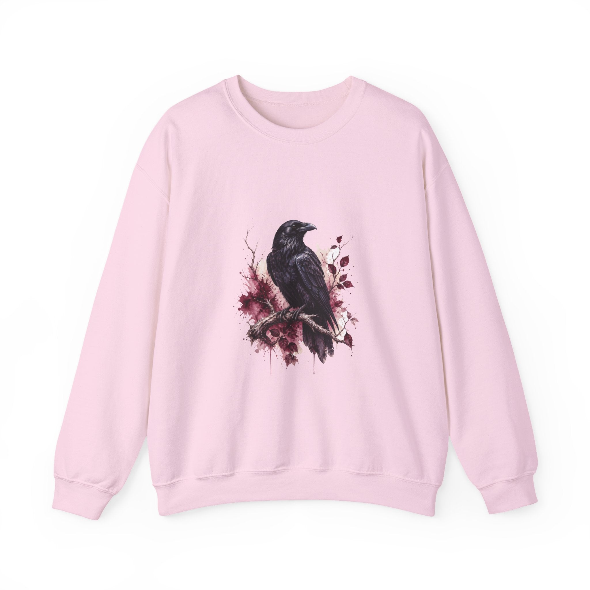 Matching Couple Sweatshirt - Raven & Swan Matching Couple Premium Fleece Sweatshirt Watercolor Art His Hers Birthday Gift - Design A