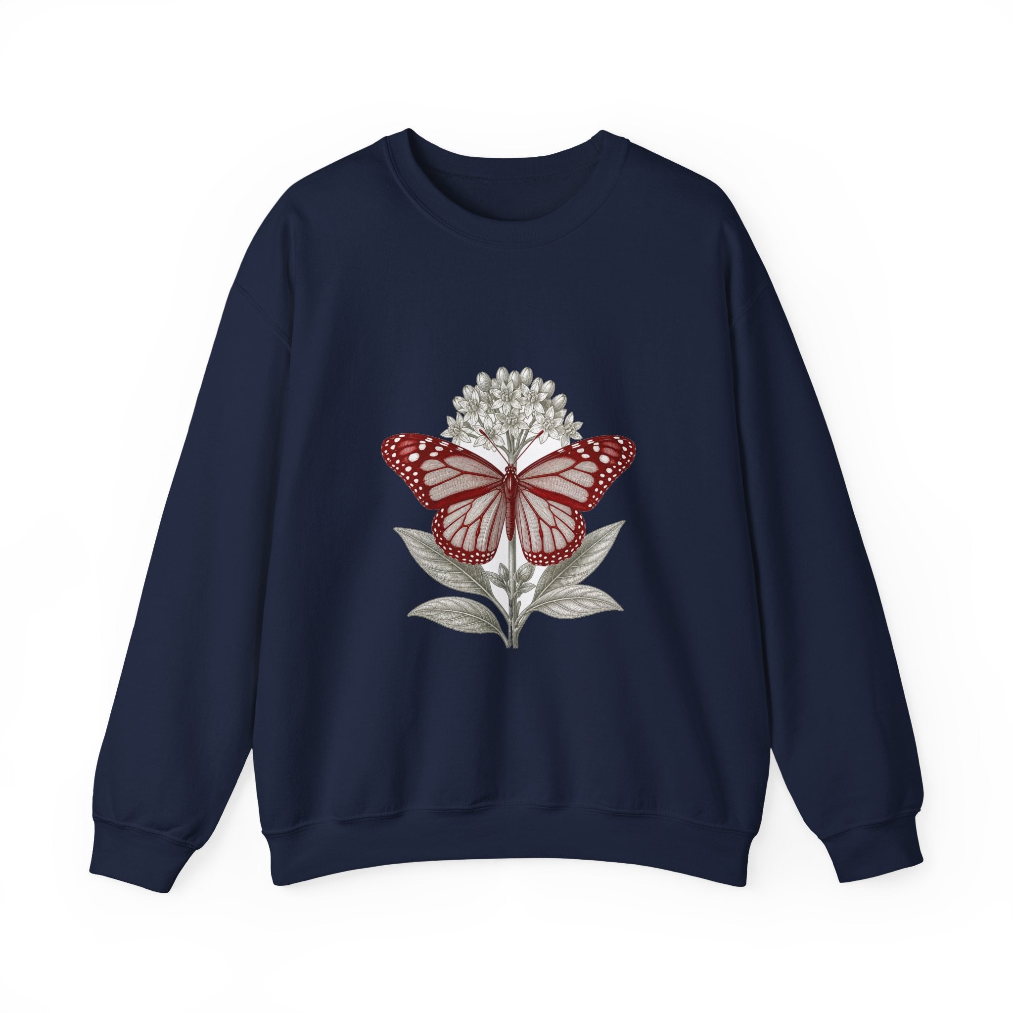 Matching Couple Sweatshirt - Butterfly & Moth Matching Couple Comfort Colors Crew Vintage Art His Hers Honeymoon Gift - Design A