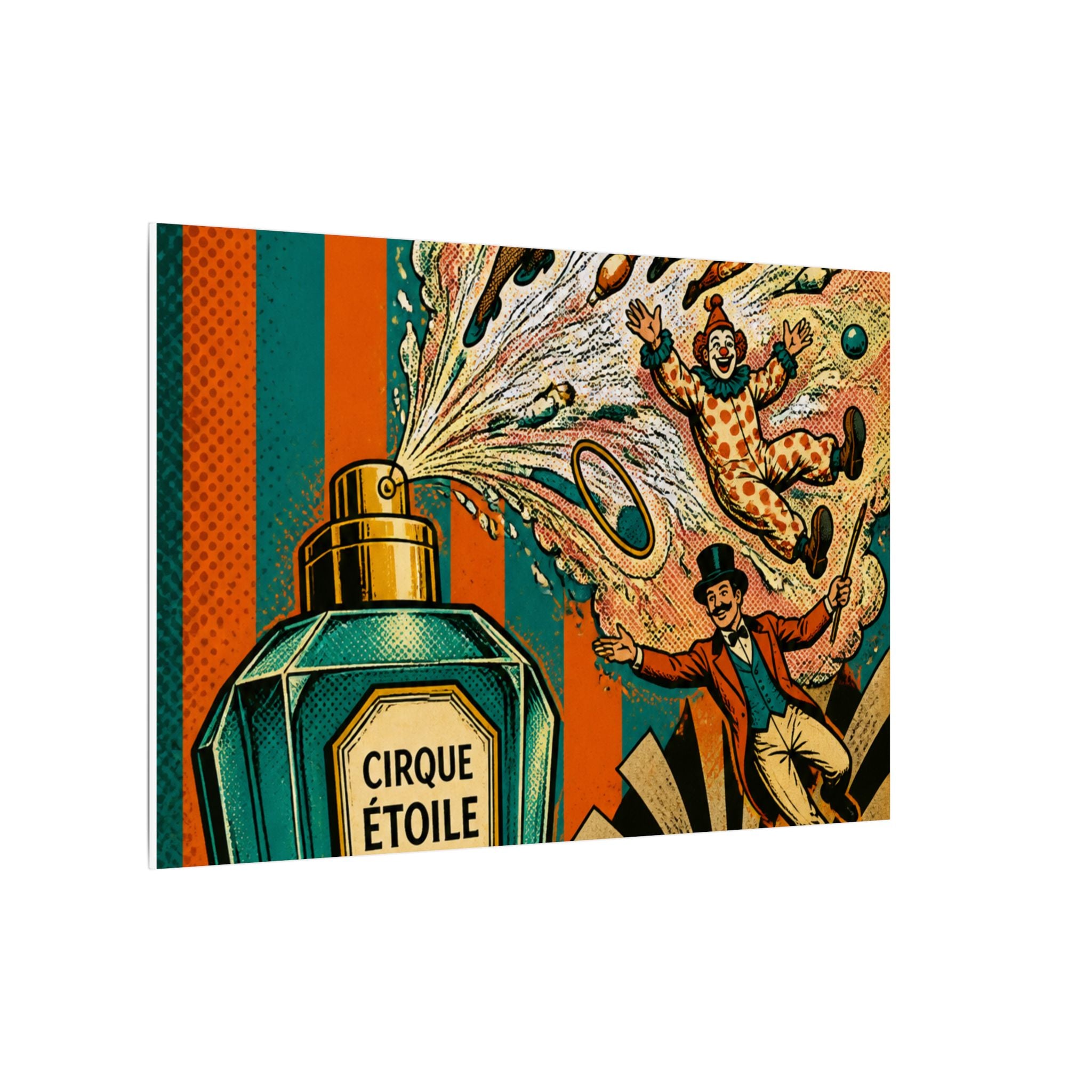 Perfume Bottle Fountain Wall Art Canvas 16×20 Pop Art Living Room Decor Maximalist Print