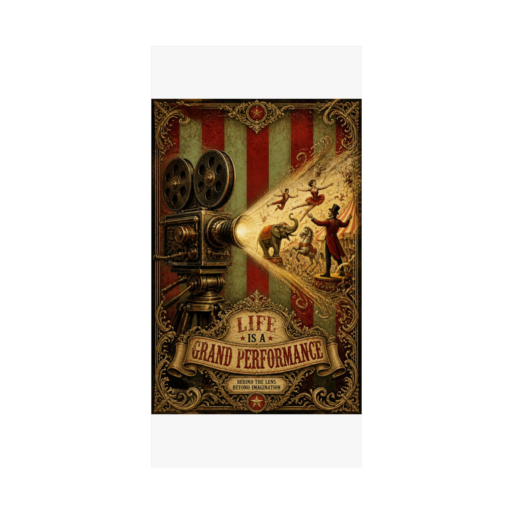 Film Camera Projector Show Wall Art Poster 18×24 Baroque Home Office Decor Maximalist Print