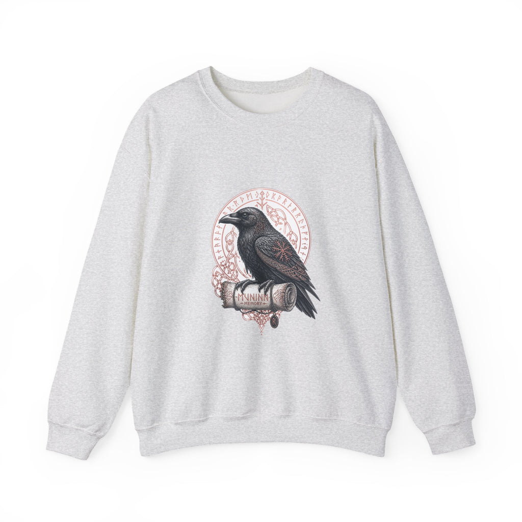 Matching Couple Sweatshirt - Huginn & Muninn Matching Couple Comfort Colors Crew Hand-Drawn Art His Hers Anniversary Gift - Design B