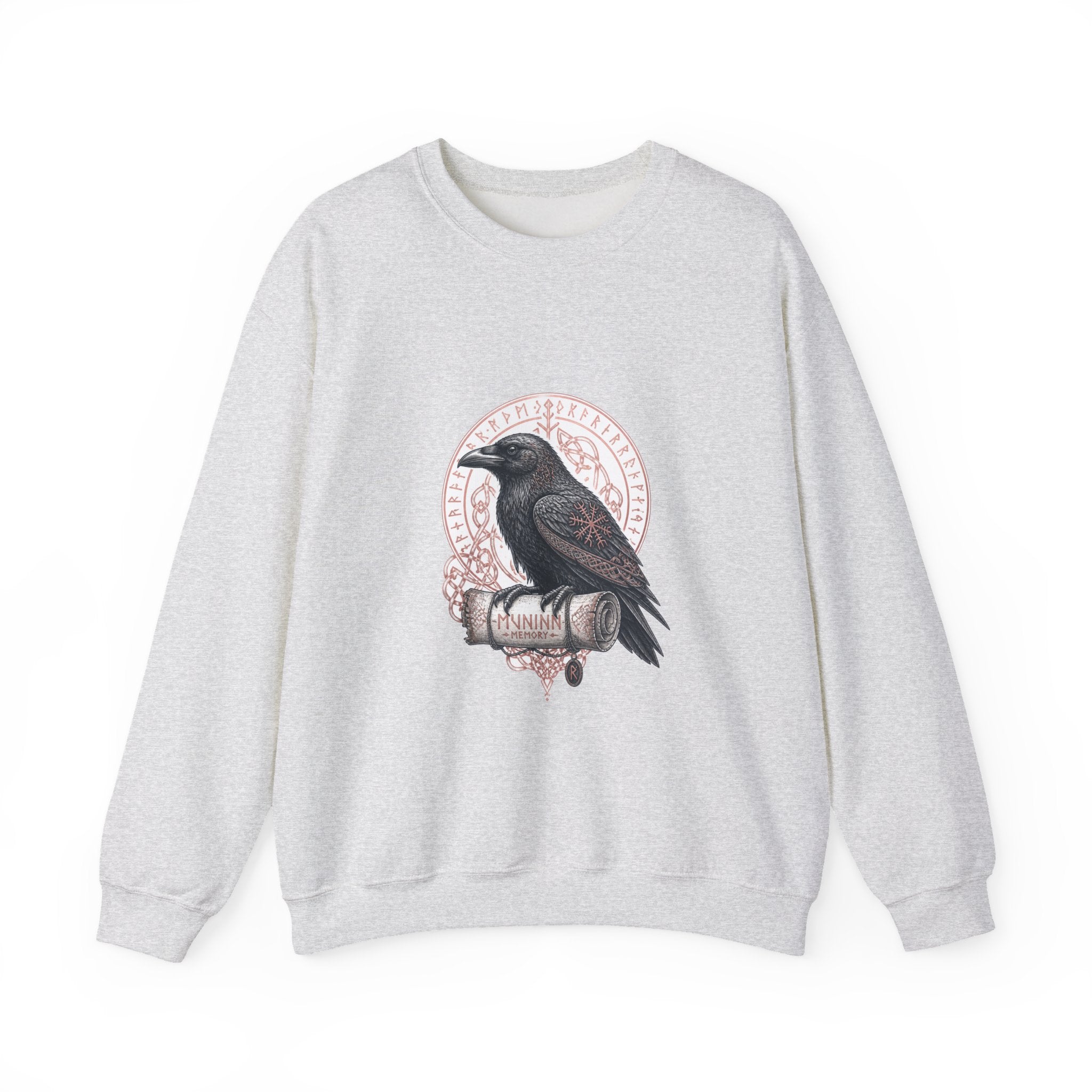 Matching Couple Sweatshirt - Huginn & Muninn Matching Couple Comfort Colors Crew Hand-Drawn Art His Hers Anniversary Gift - Design B