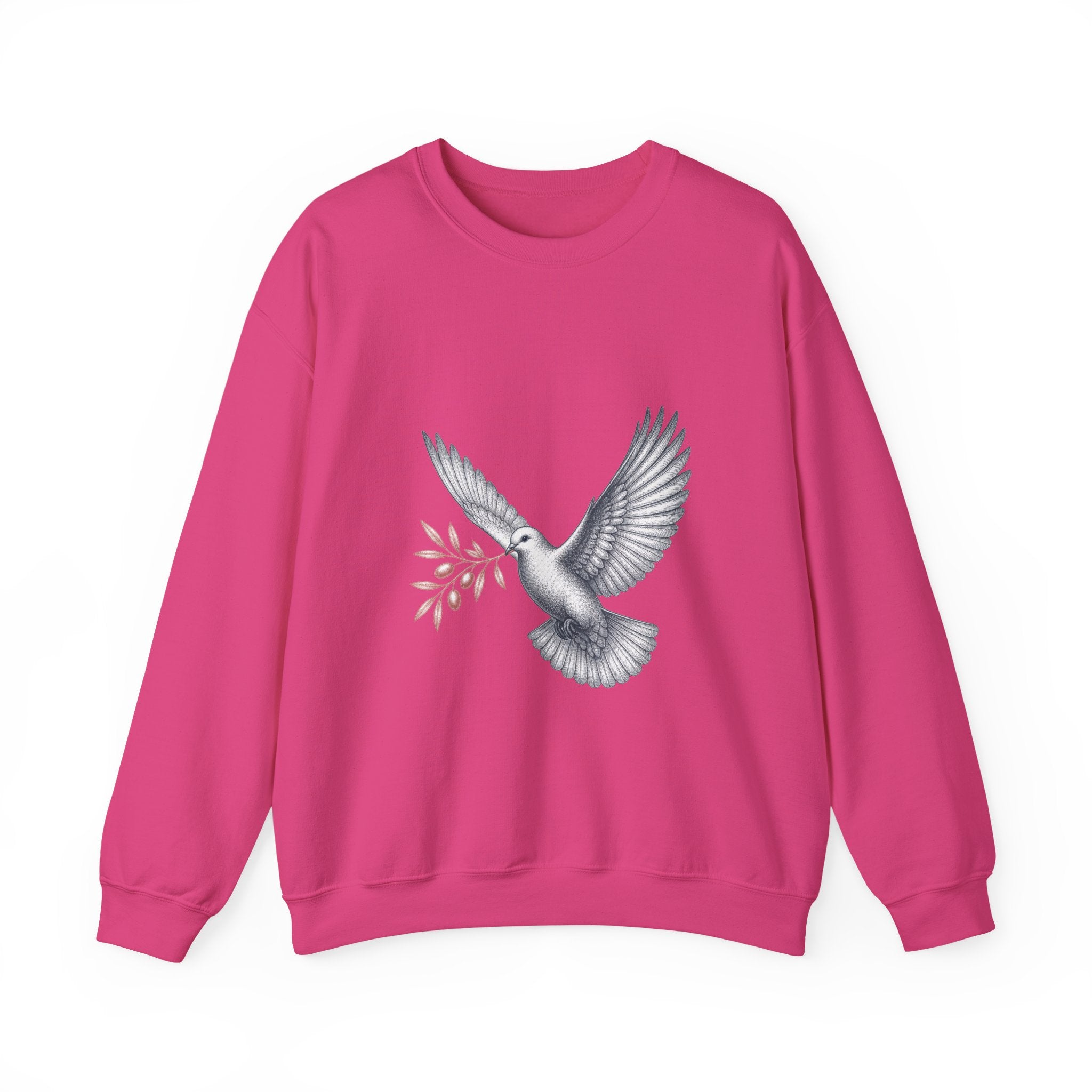 Matching Couple Sweatshirt - Wolf & Dove Matching Couple Premium Fleece Sweatshirt Vintage Art His Hers Honeymoon Gift - Design B