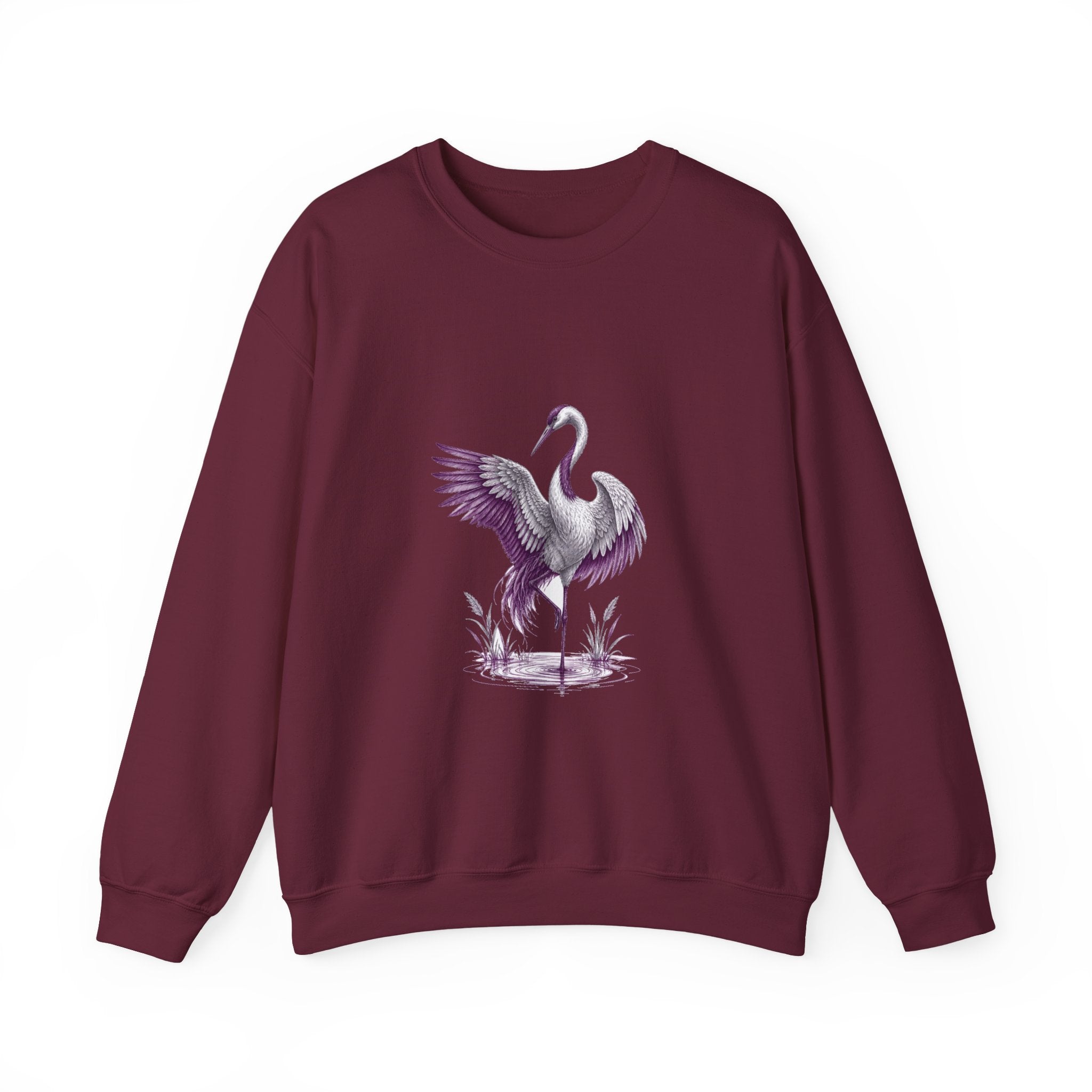 Matching Couple Sweatshirt - Tiger & Crane Matching Couple Crewneck Sweatshirt Hand-Drawn Art His Hers Best Friend Gift - Design B