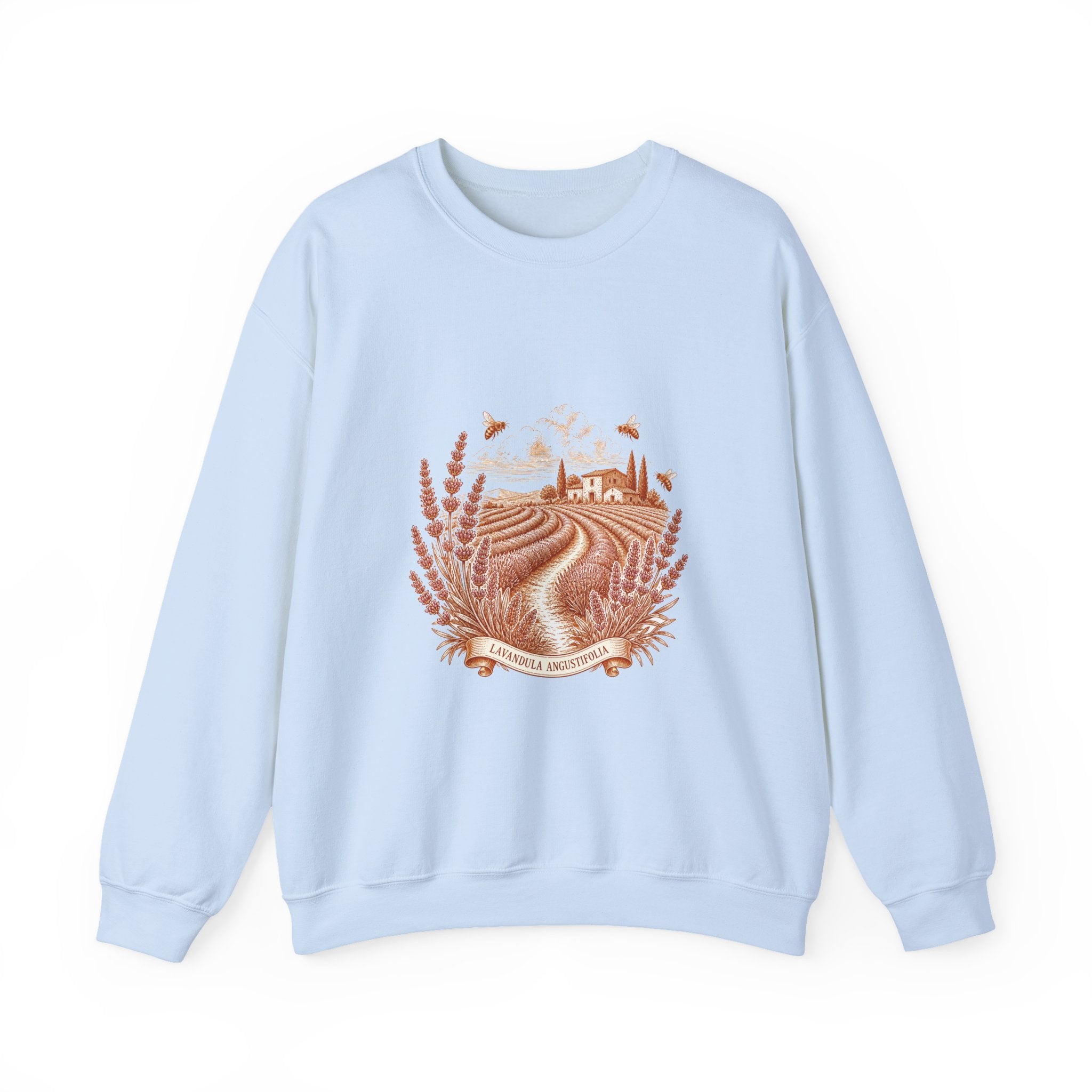 Matching Couple Sweatshirt - Lavender Fields & Canyon Matching Couple Premium Fleece Sweatshirt Vintage Art His Hers Honeymoon Gift - Design A