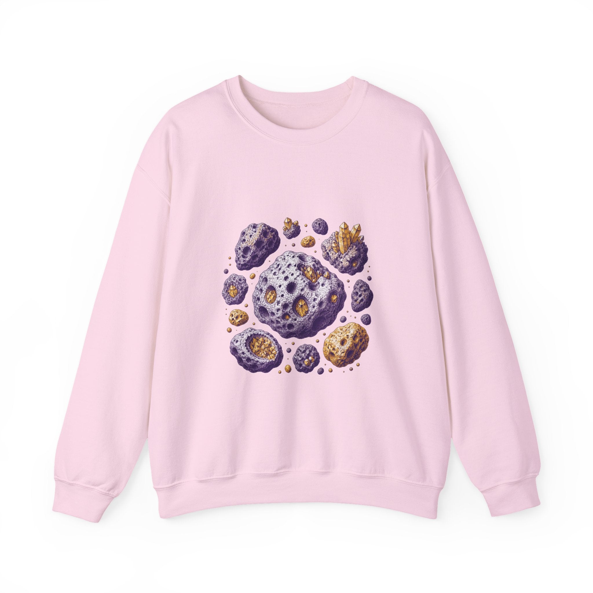 Matching Couple Sweatshirt - Comet & Asteroid Matching Couple Crewneck Sweatshirt Vintage Art His Hers Wedding Gift - Design B