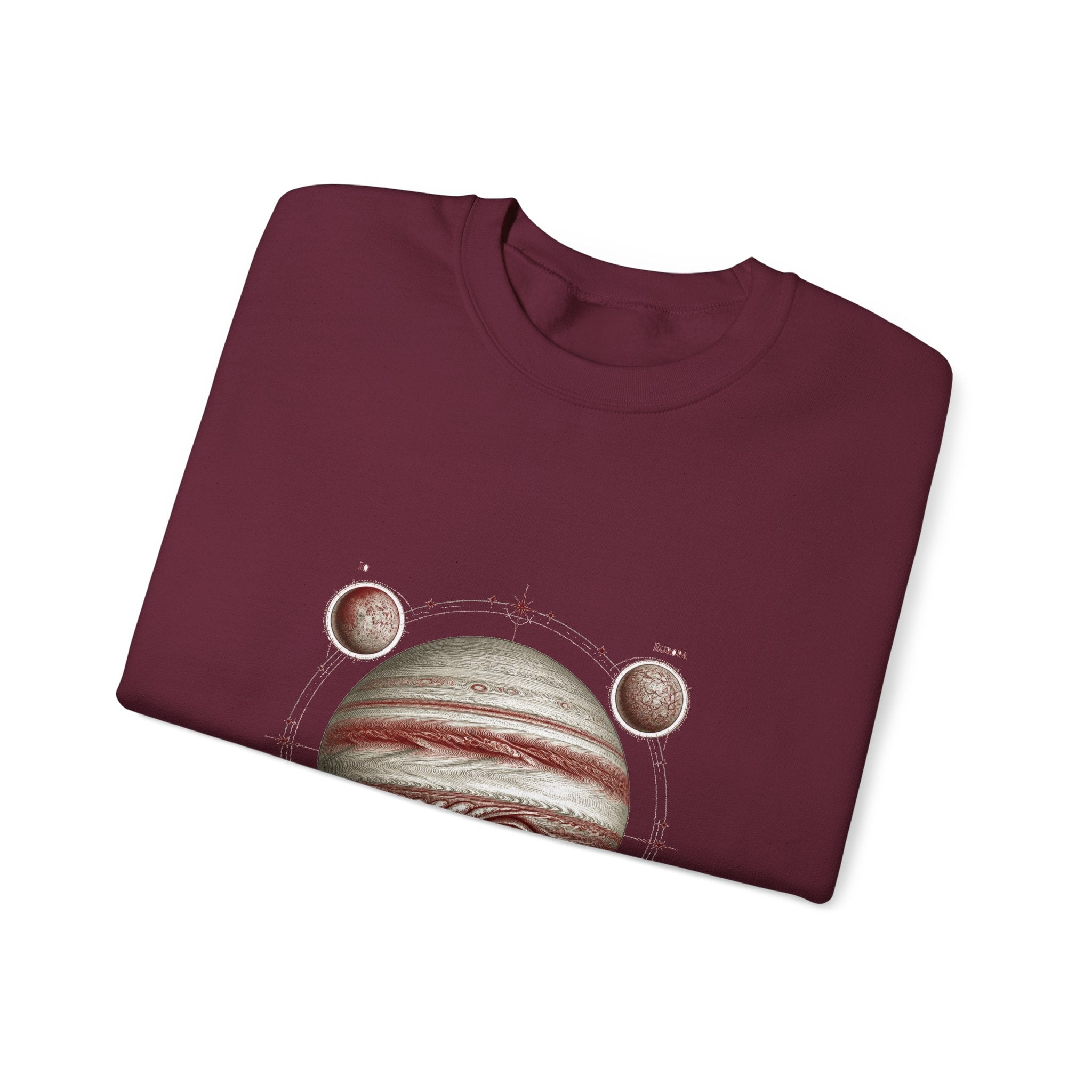 Matching Couple Sweatshirt - Saturn & Jupiter Matching Couple Crewneck Sweatshirt Vintage Art His Hers Wedding Gift - Design B