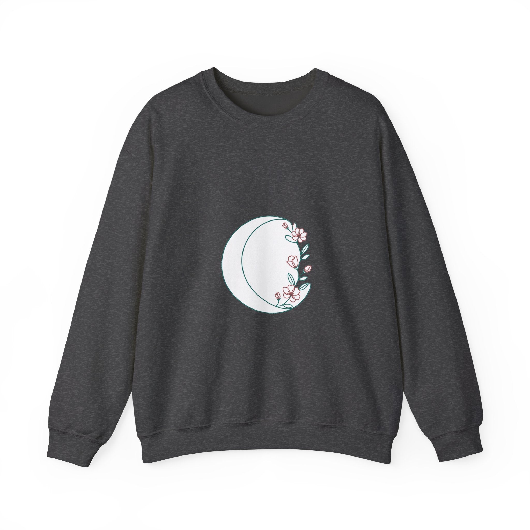 Matching Couple Sweatshirt - Waxing & Waning Moon Matching Couple Premium Fleece Sweatshirt Minimalist Art His Hers Christmas Gift - Design A