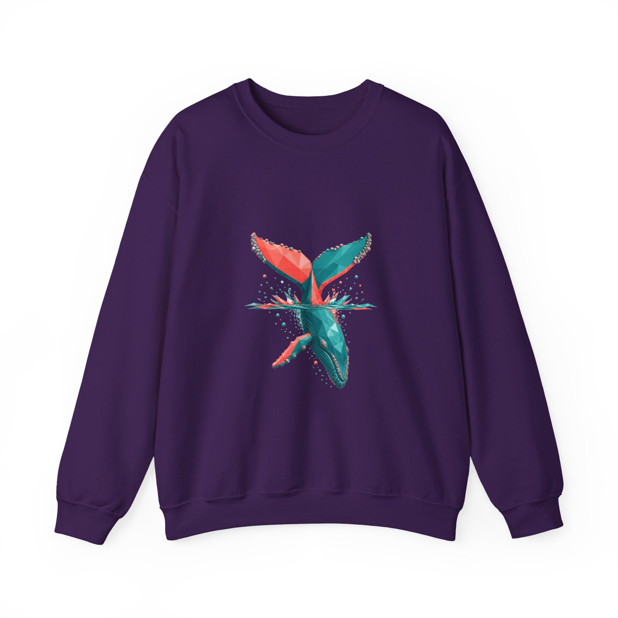 Matching Couple Sweatshirt - Eagle & Whale Matching Couple Comfort Colors Crew Geometric Art His Hers Love Gift - Design B