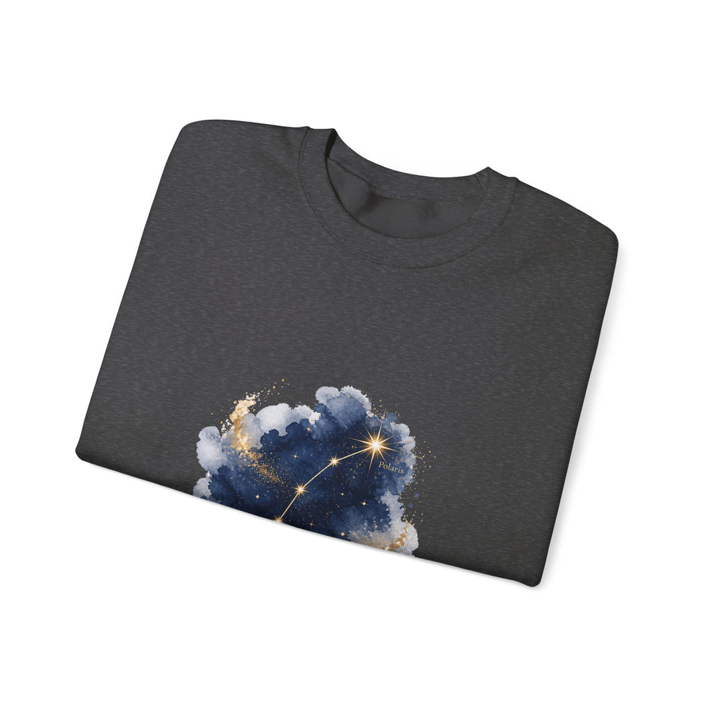 Matching Couple Sweatshirt - Big & Little Dipper Matching Couple Comfort Colors Crew Watercolor Art His Hers Birthday Gift - Design B