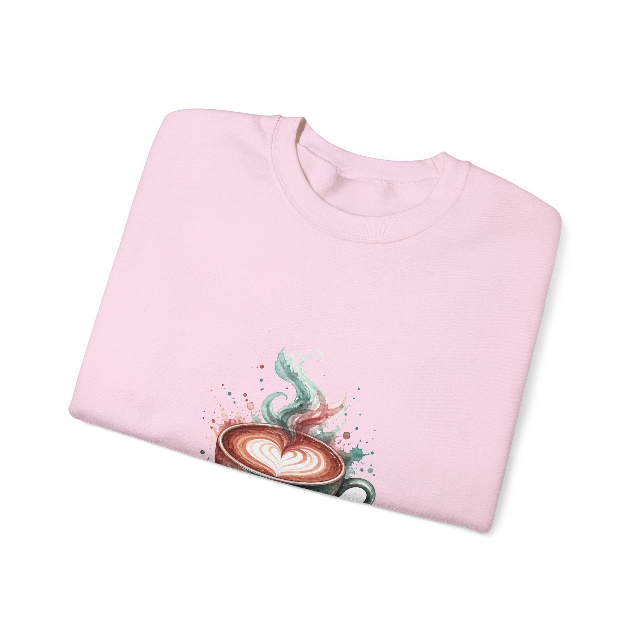 Matching Couple Sweatshirt - Coffee & Tea Matching Couple Comfort Colors Crew Watercolor Art His Hers Birthday Gift - Design A