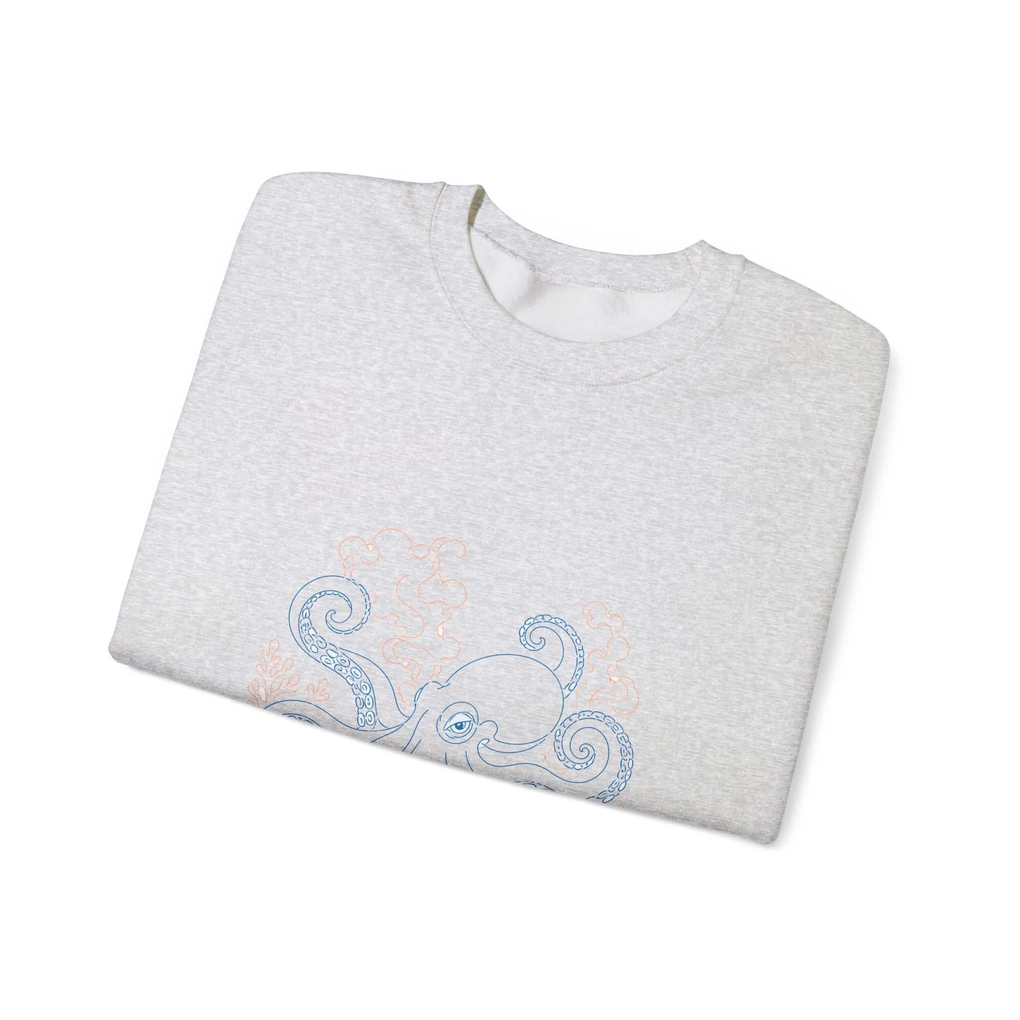 Matching Couple Sweatshirt - Octopus & Jellyfish Matching Couple Premium Fleece Sweatshirt Minimalist Art His Hers Christmas Gift - Design A