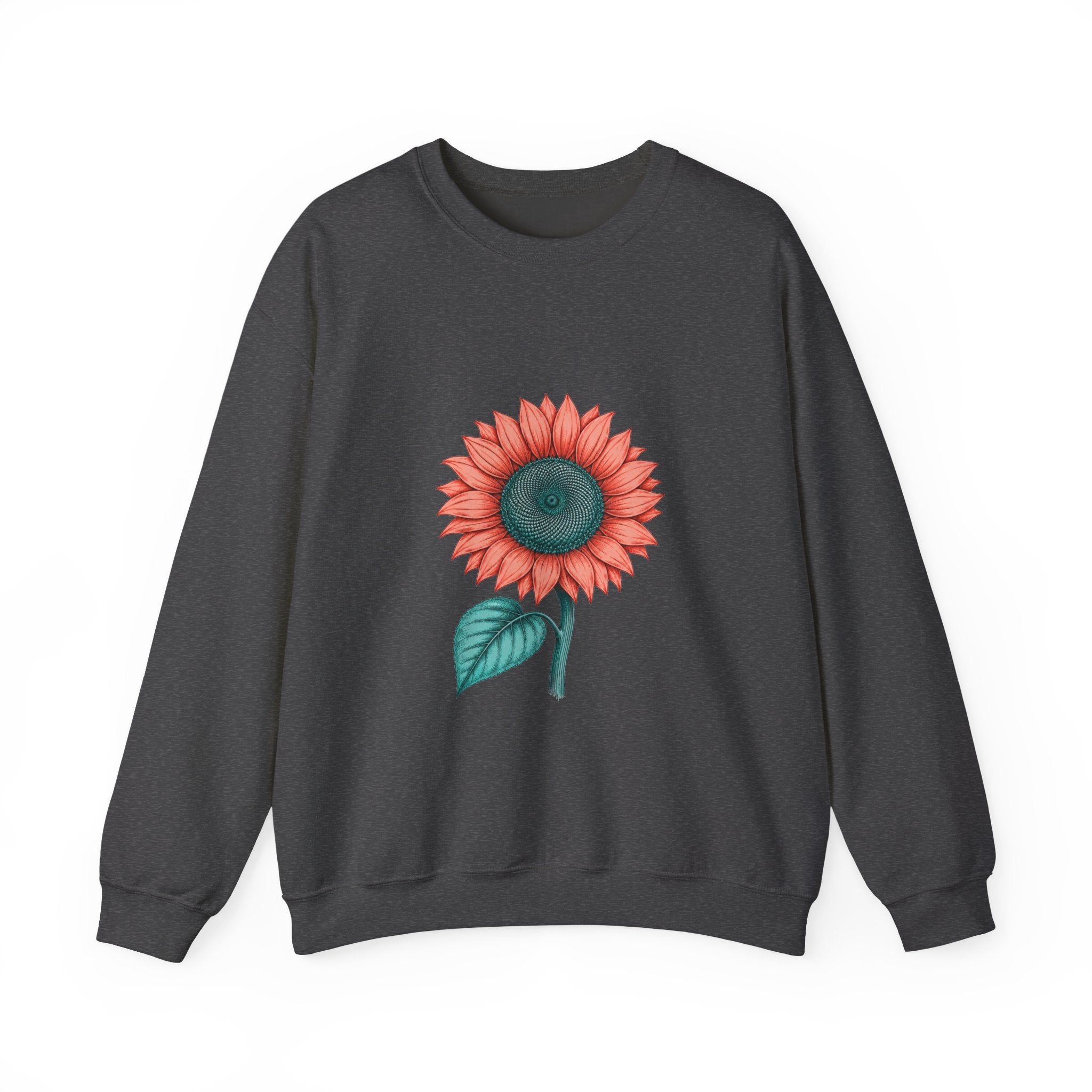 Matching Couple Sweatshirt - Sunflower & Moonflower Matching Couple Crewneck Sweatshirt Hand-Drawn Art His Hers Best Friend Gift - Design A