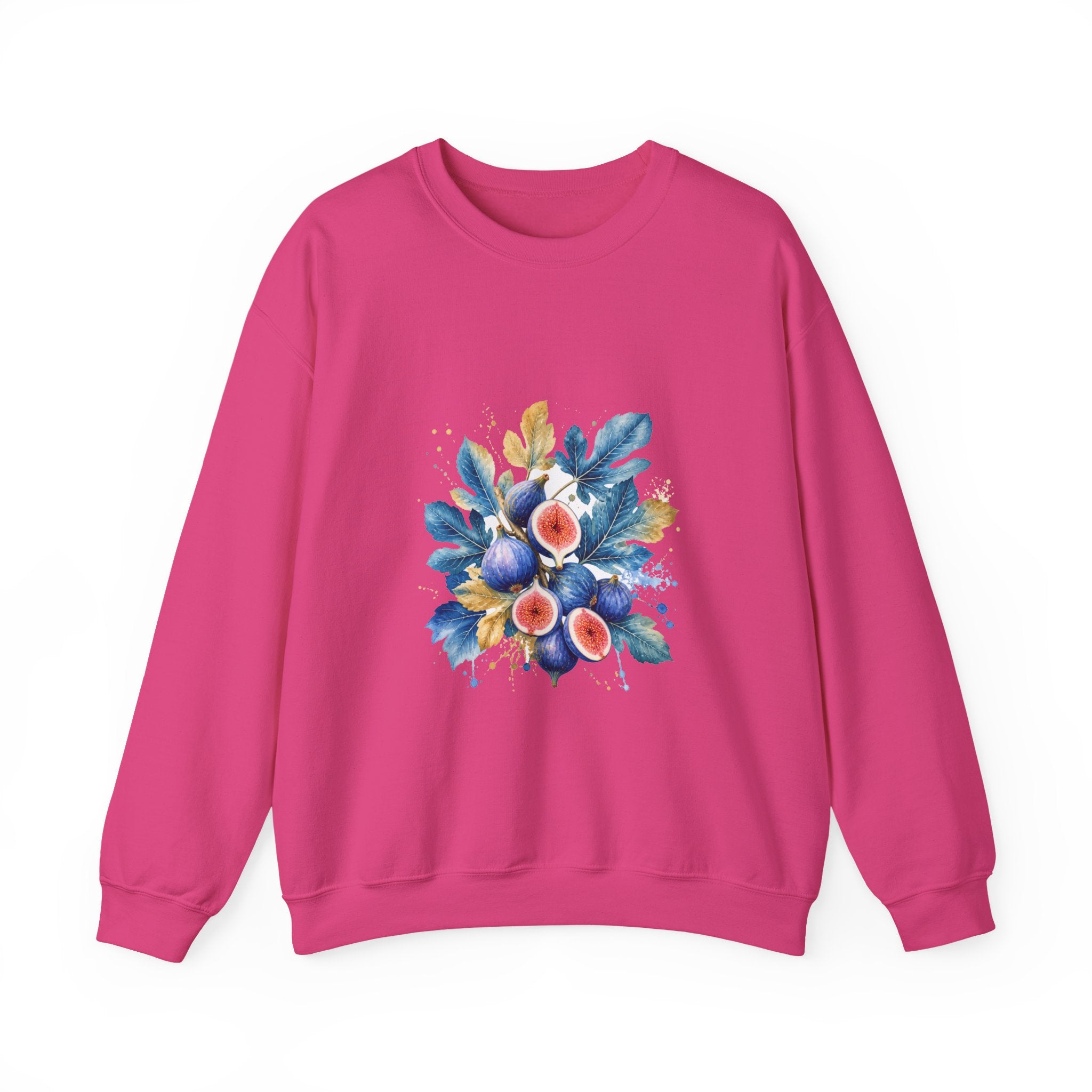Matching Couple Sweatshirt - Olive Branch & Fig Matching Couple Comfort Colors Crew Watercolor Art His Hers Birthday Gift - Design B