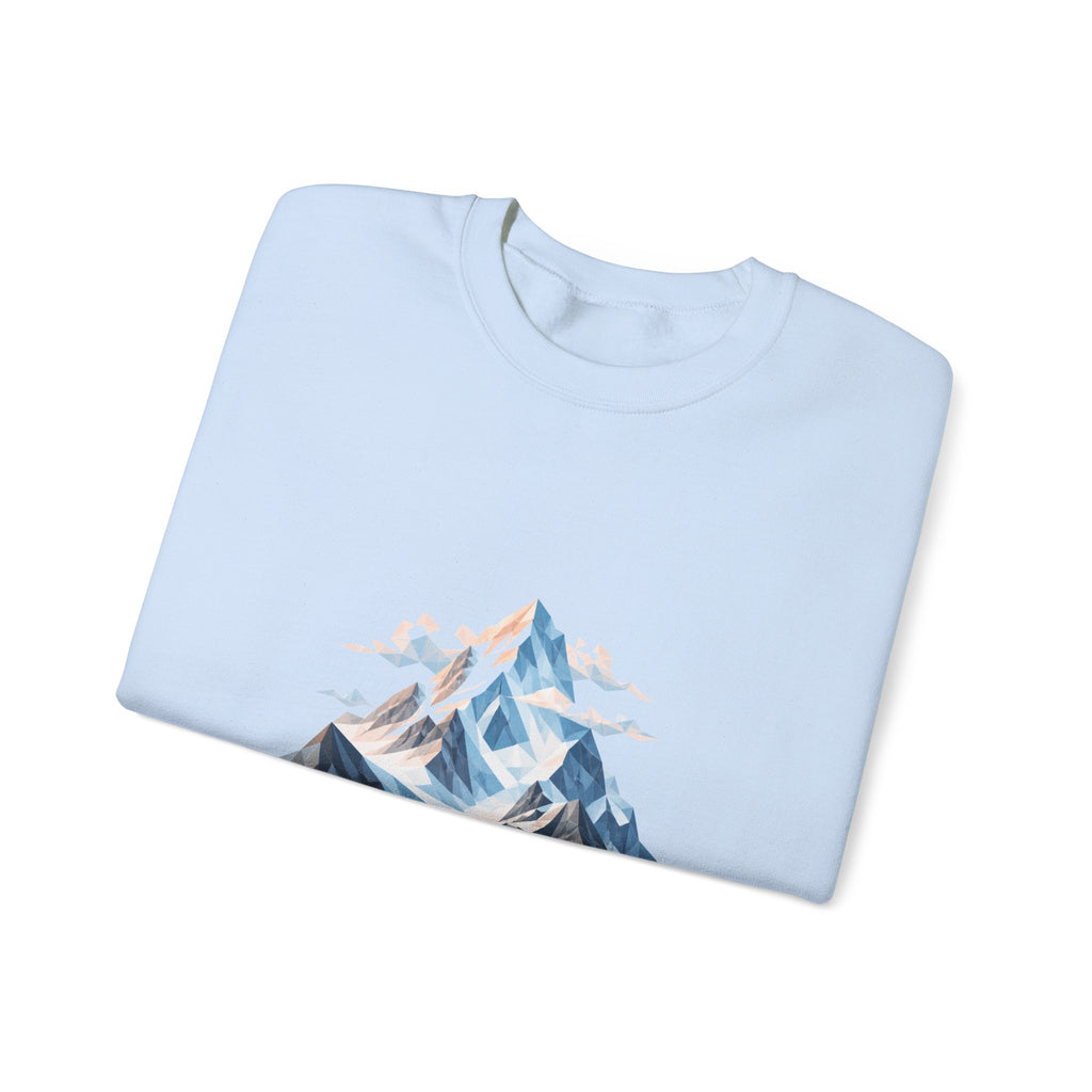 Matching Couple Sweatshirt - Mountain & Ocean Matching Couple Comfort Colors Crew Geometric Art His Hers Love Gift - Design A
