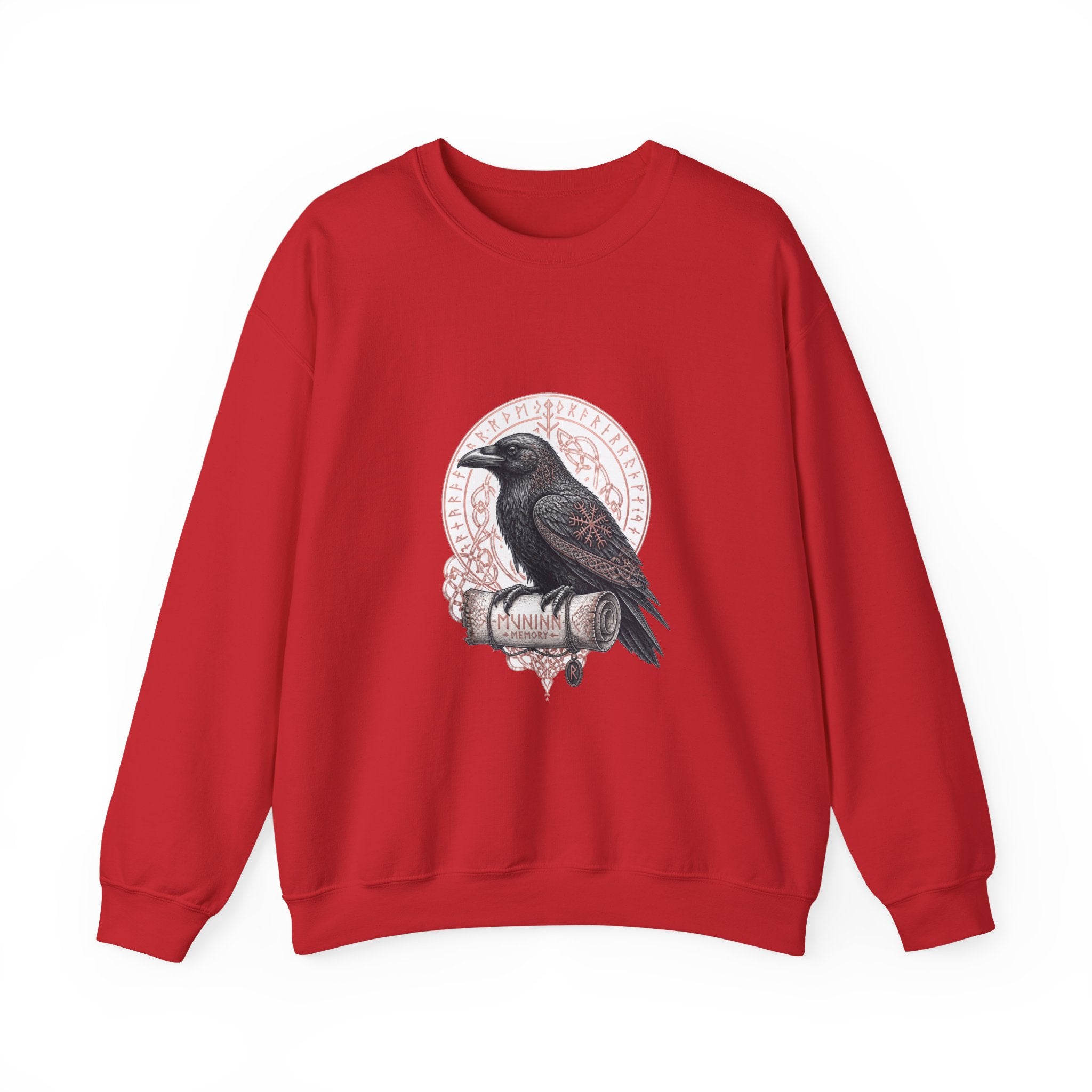 Matching Couple Sweatshirt - Huginn & Muninn Matching Couple Comfort Colors Crew Hand-Drawn Art His Hers Anniversary Gift - Design B