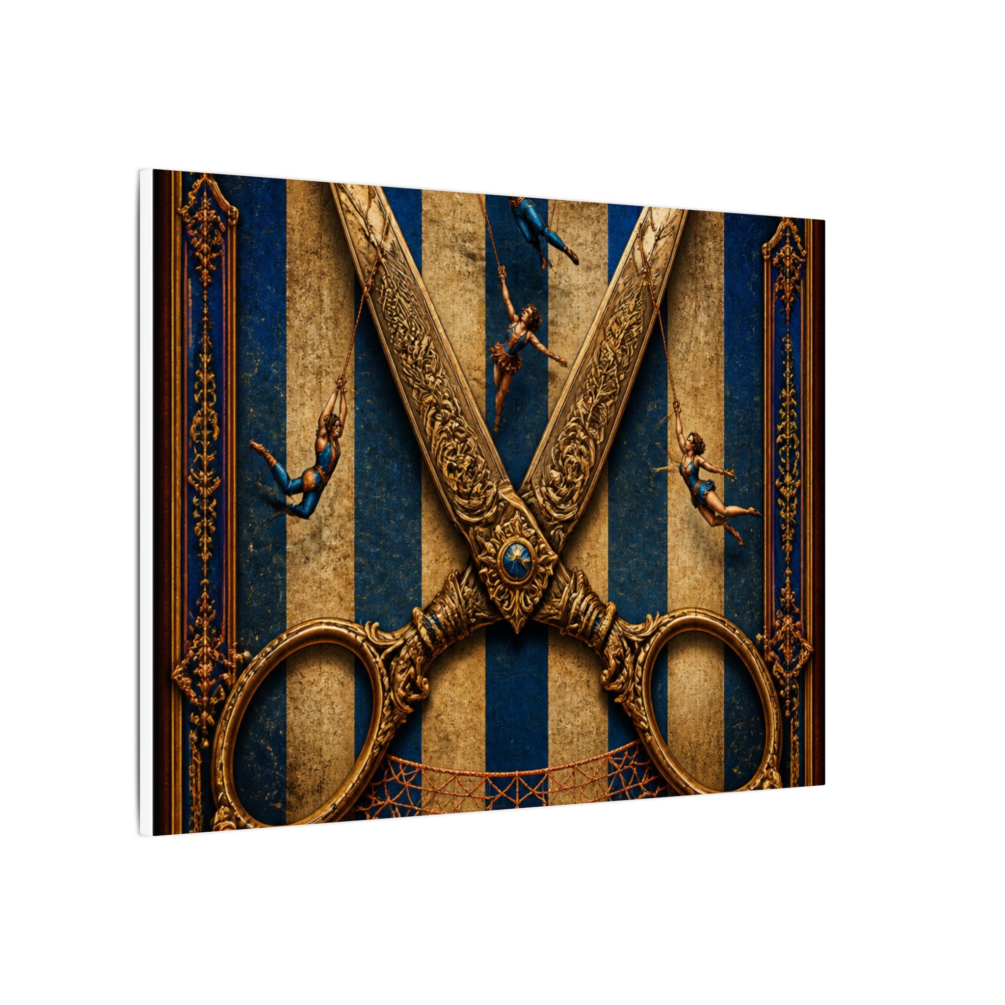 Giant Scissors Trapeze Wall Art Canvas 16×20 Baroque Home Office Decor Maximalist Print