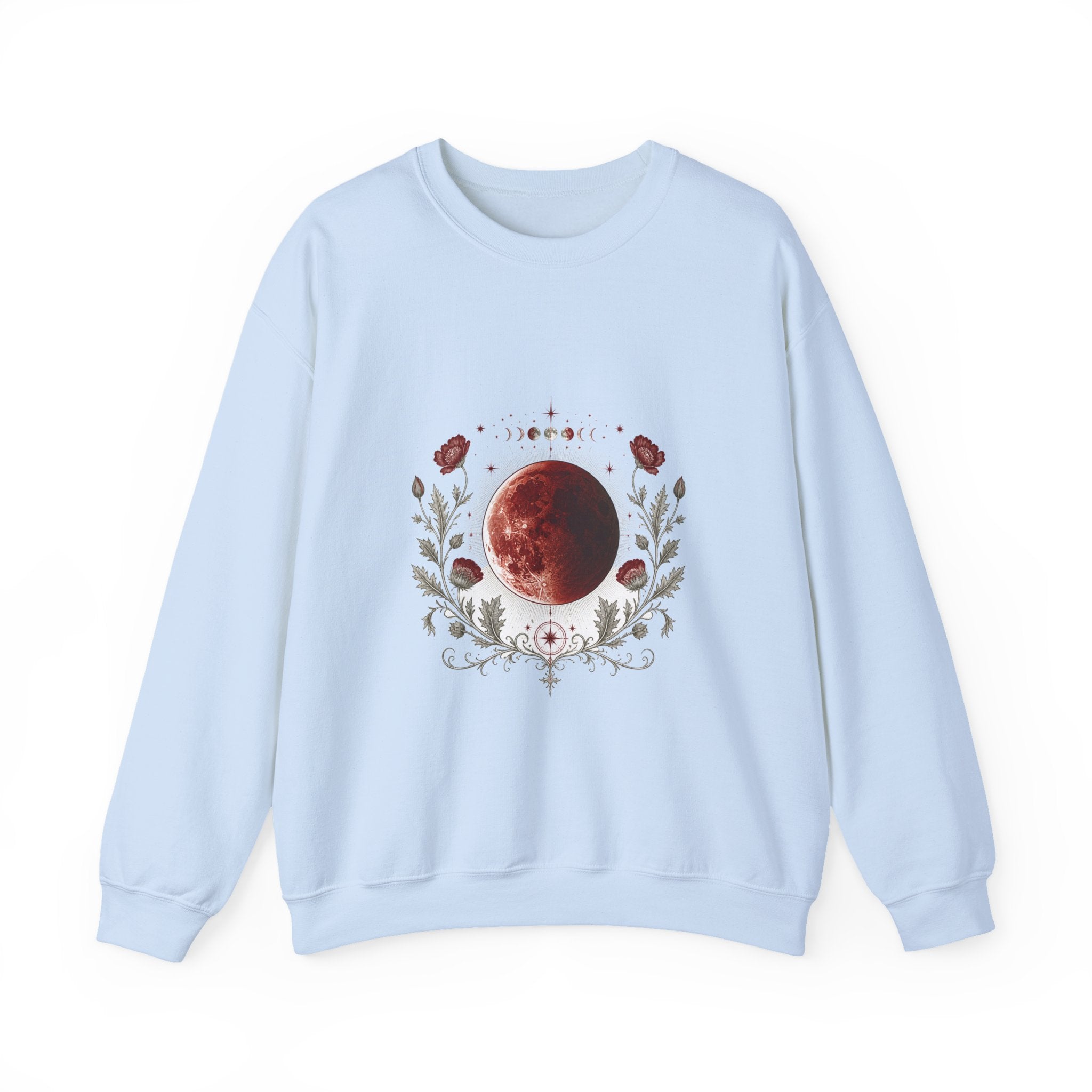 Matching Couple Sweatshirt - Solar & Lunar Eclipse Matching Couple Comfort Colors Crew Vintage Art His Hers Honeymoon Gift - Design B