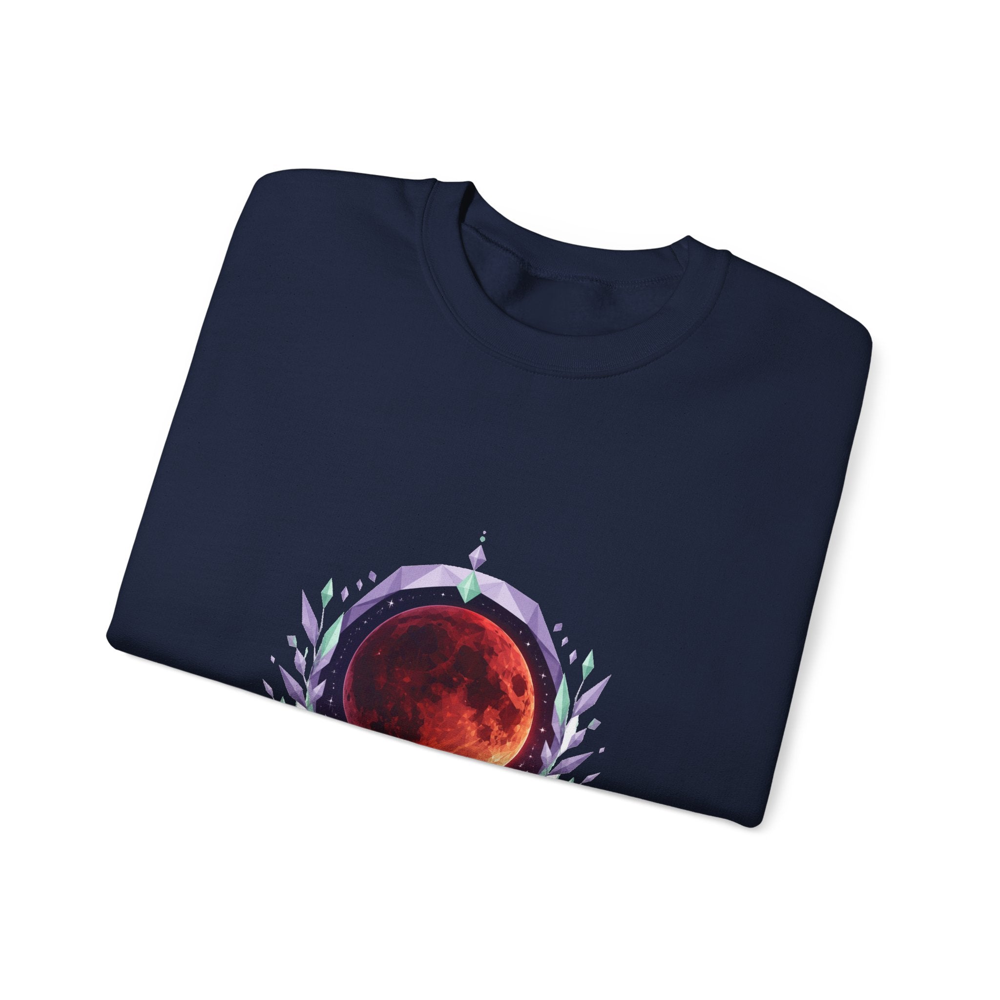 Matching Couple Sweatshirt - Solar & Lunar Eclipse Matching Couple Comfort Colors Crew Geometric Art His Hers Love Gift - Design B