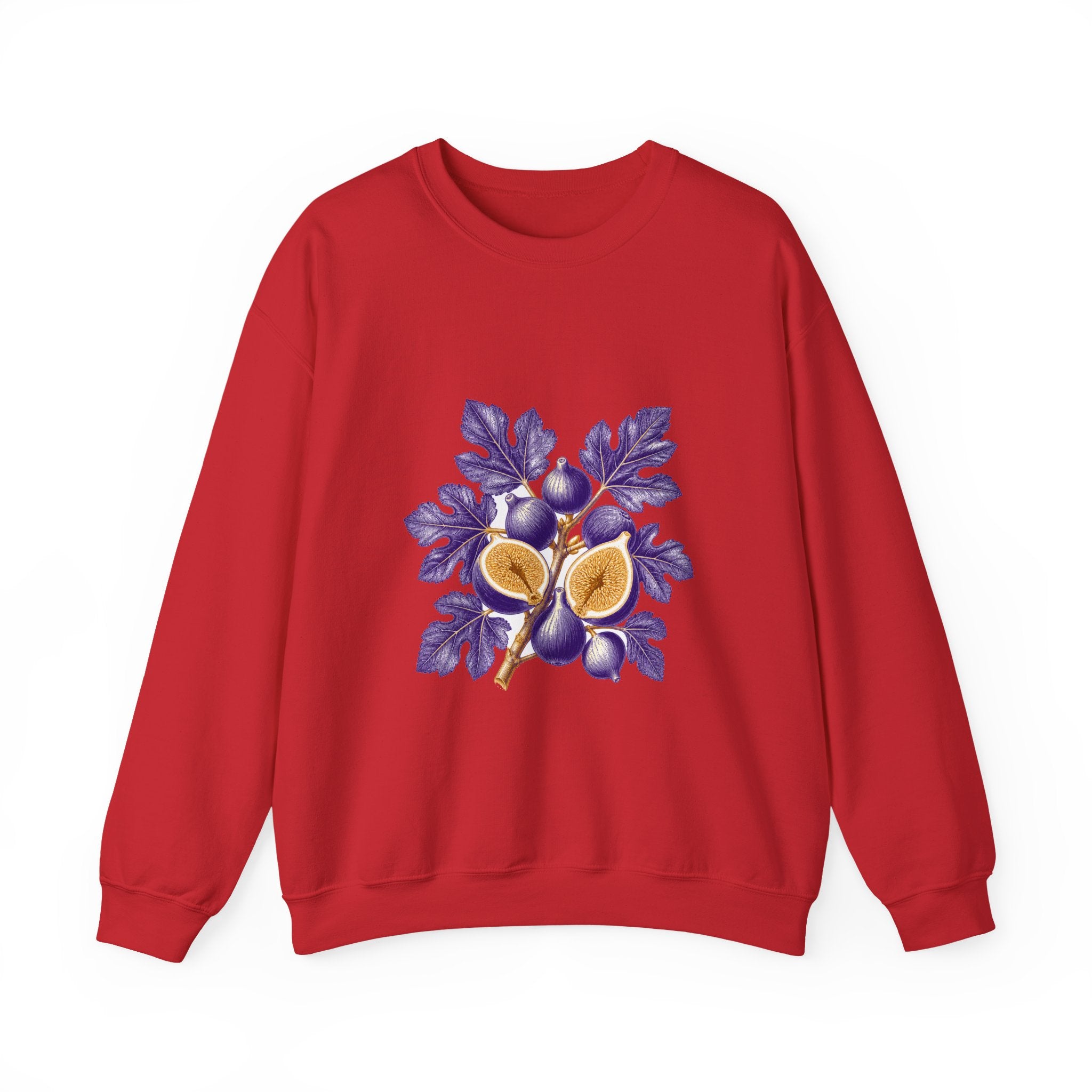 Matching Couple Sweatshirt - Olive Branch & Fig Matching Couple Premium Fleece Sweatshirt Vintage Art His Hers Honeymoon Gift - Design B