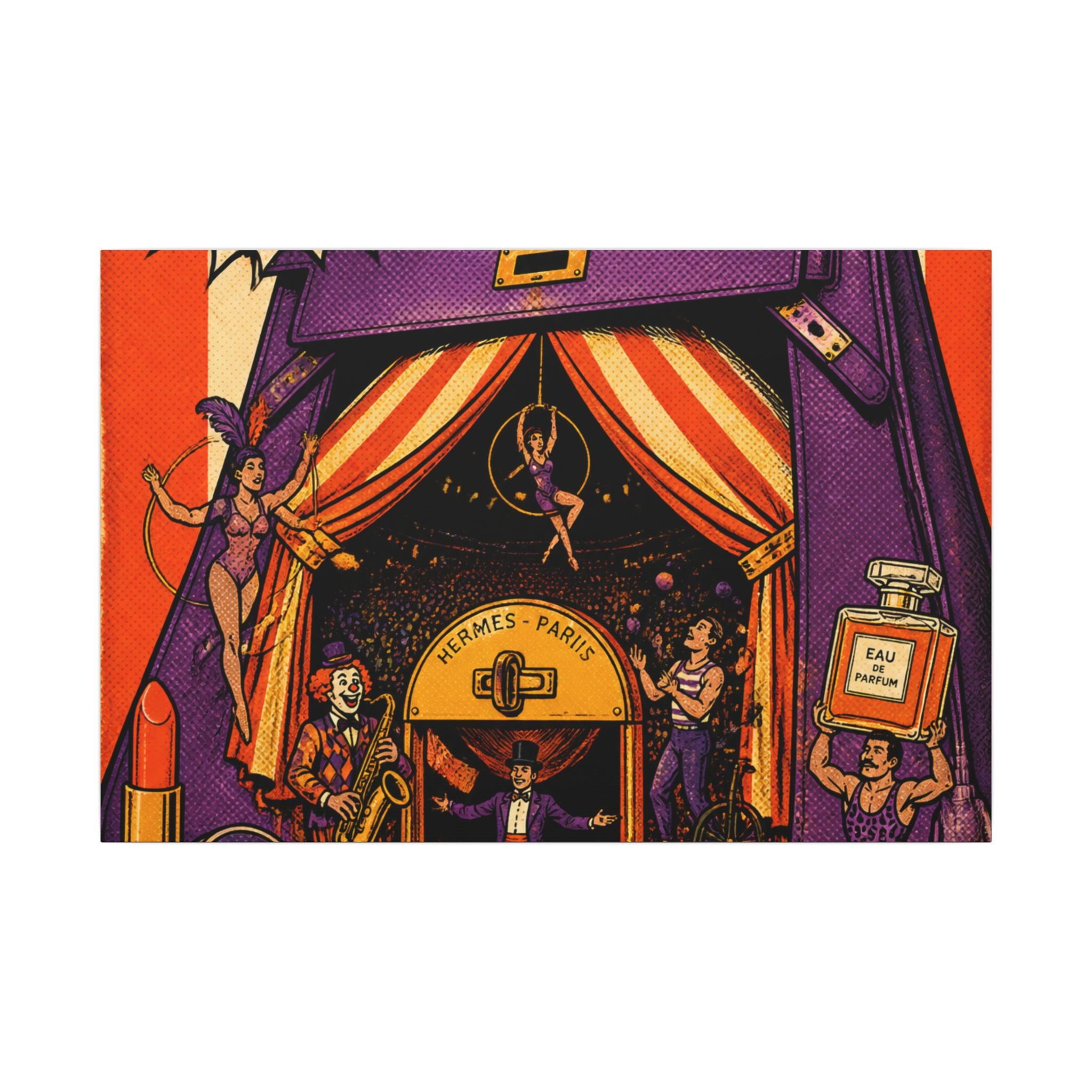 Handbag Big Top Wall Art Canvas 24×36 Pop Art Restaurant Decor Maximalist Print