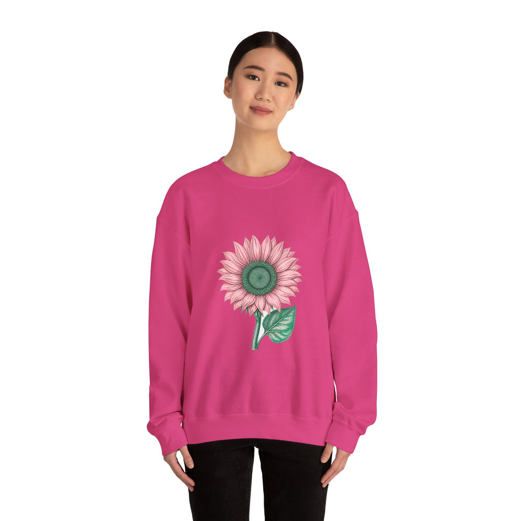 Matching Couple Sweatshirt - Sunflower & Moonflower Matching Couple Crewneck Sweatshirt Vintage Art His Hers Wedding Gift - Design A