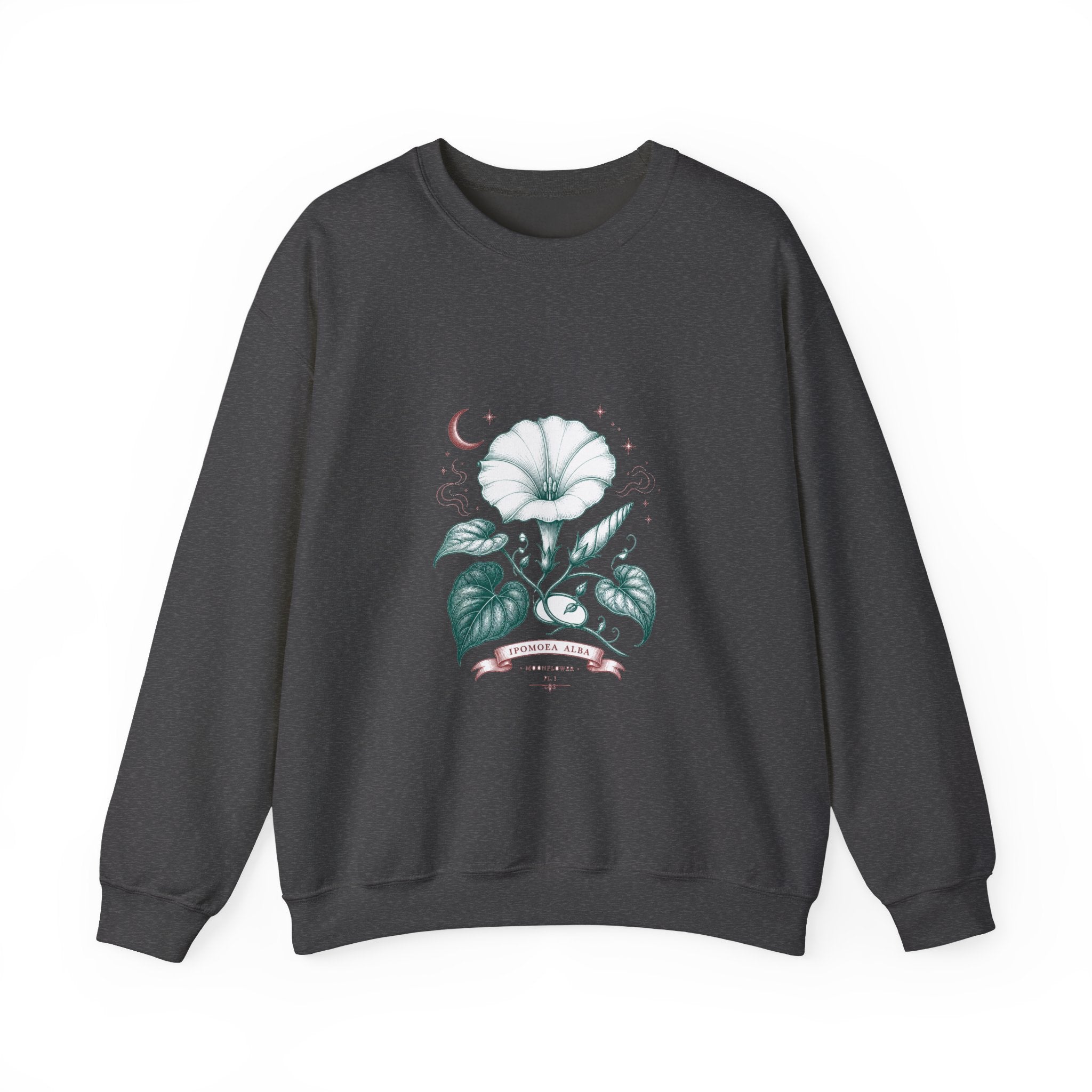 Matching Couple Sweatshirt - Sunflower & Moonflower Matching Couple Premium Fleece Sweatshirt Vintage Art His Hers Honeymoon Gift - Design B