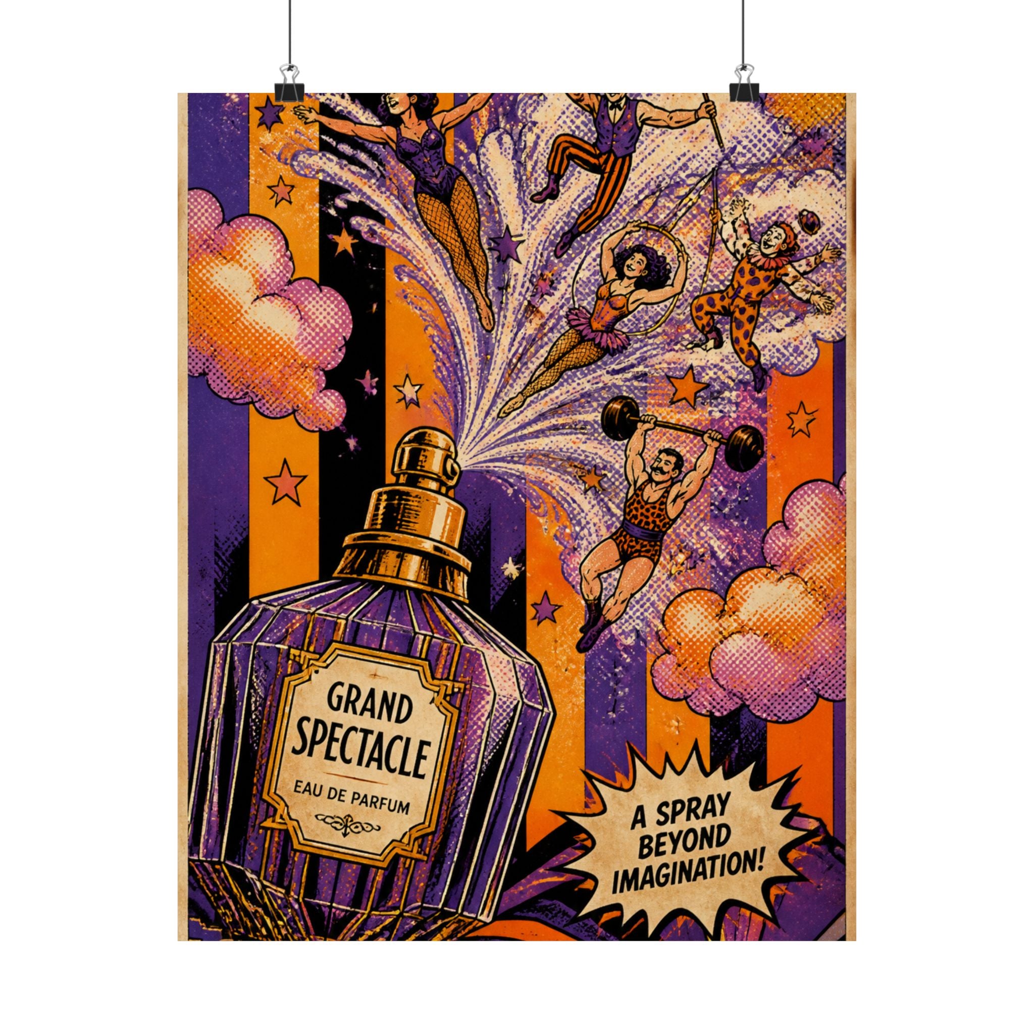 Perfume Bottle Fountain Wall Art Poster 24×36 Pop Art Restaurant Decor Maximalist Print