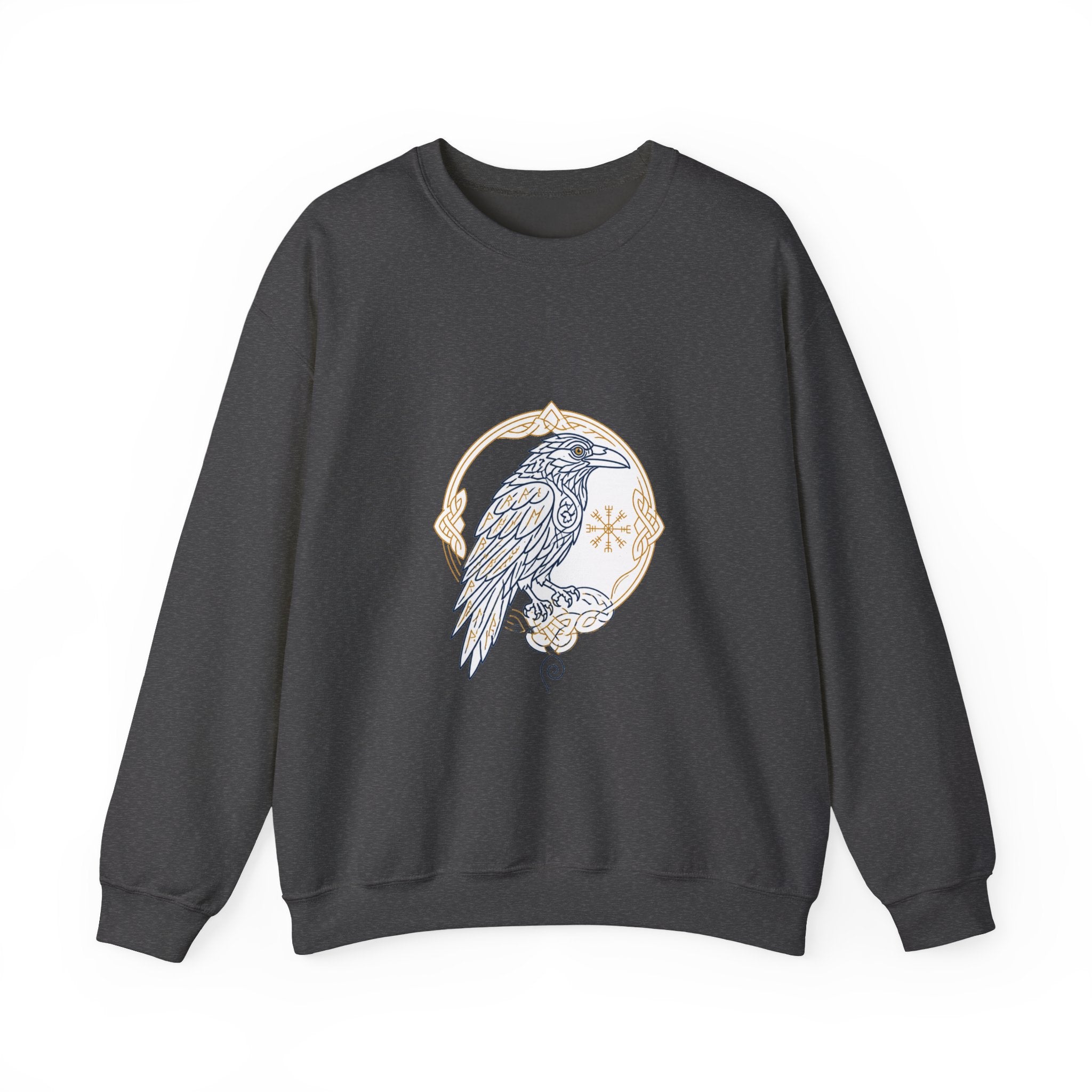 Matching Couple Sweatshirt - Huginn & Muninn Matching Couple Premium Fleece Sweatshirt Minimalist Art His Hers Christmas Gift - Design A