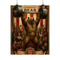Strongman Bear Wall Art Poster 18×24 Baroque Home Office Decor Maximalist Print
