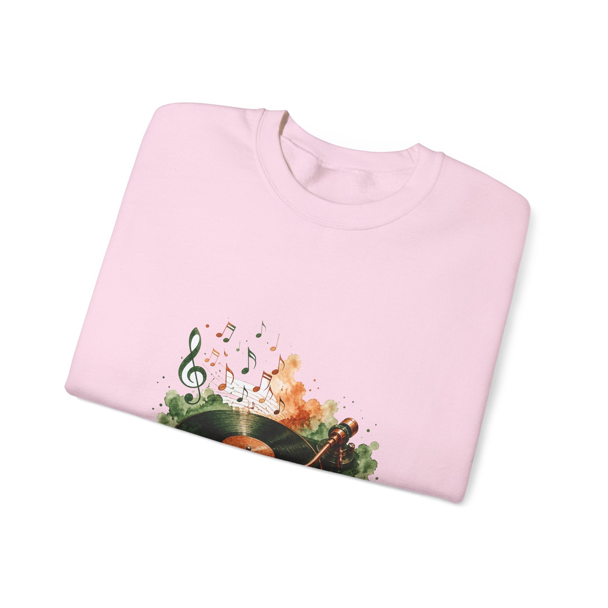 Matching Couple Sweatshirt - Vinyl & Cassette Matching Couple Premium Fleece Sweatshirt Watercolor Art His Hers Birthday Gift - Design A