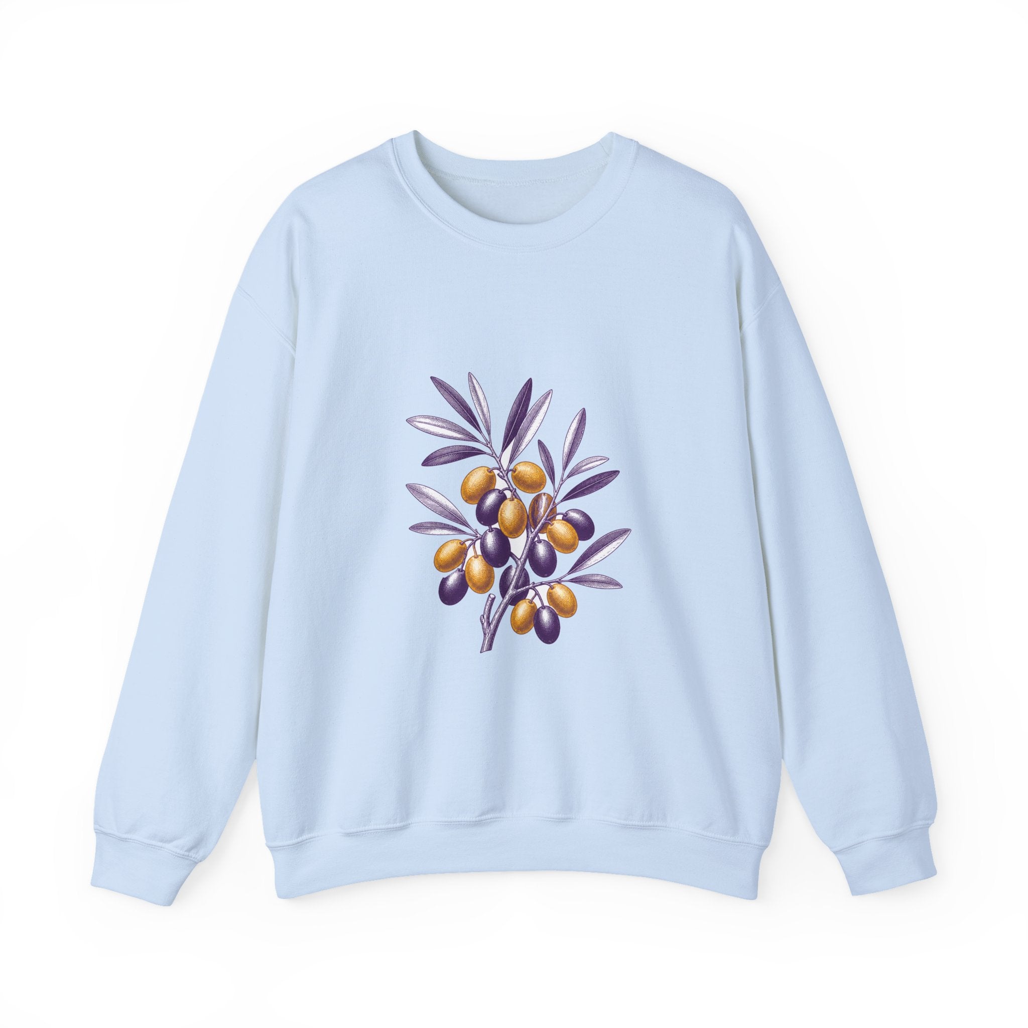 Matching Couple Sweatshirt - Olive Branch & Fig Matching Couple Premium Fleece Sweatshirt Vintage Art His Hers Honeymoon Gift - Design A