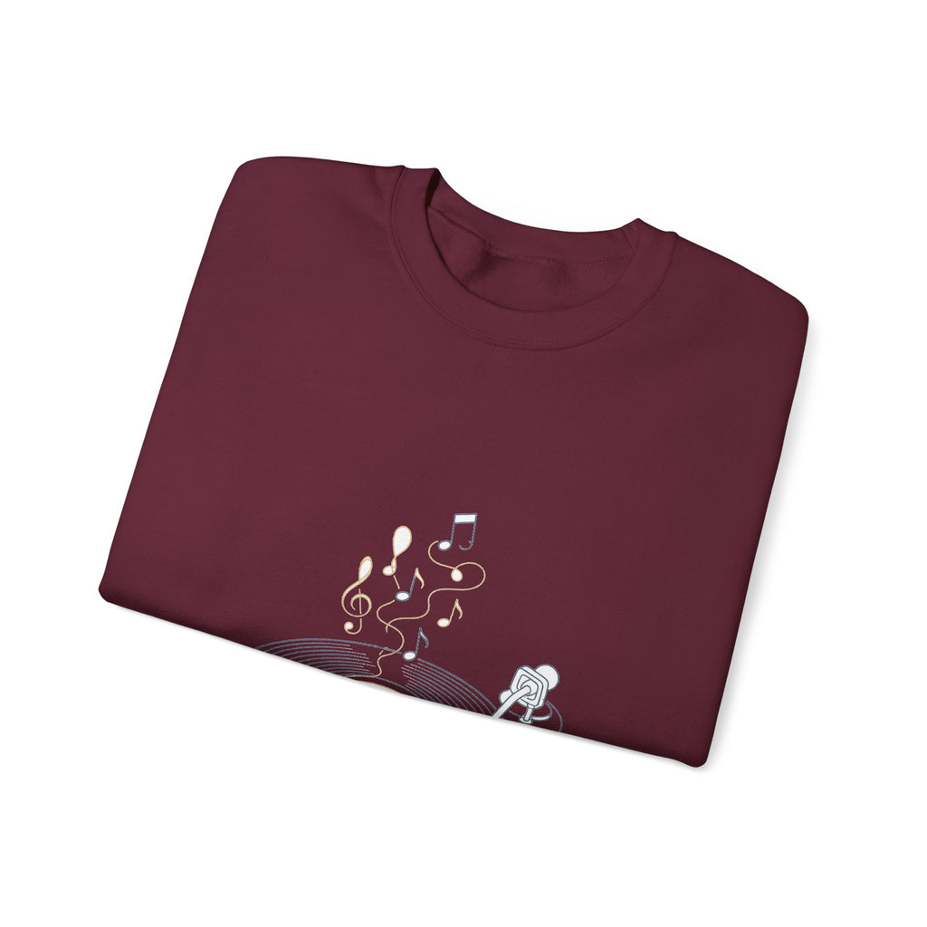 Matching Couple Sweatshirt - Vinyl & Cassette Matching Couple Crewneck Sweatshirt Minimalist Art His Hers Valentine Gift - Design A