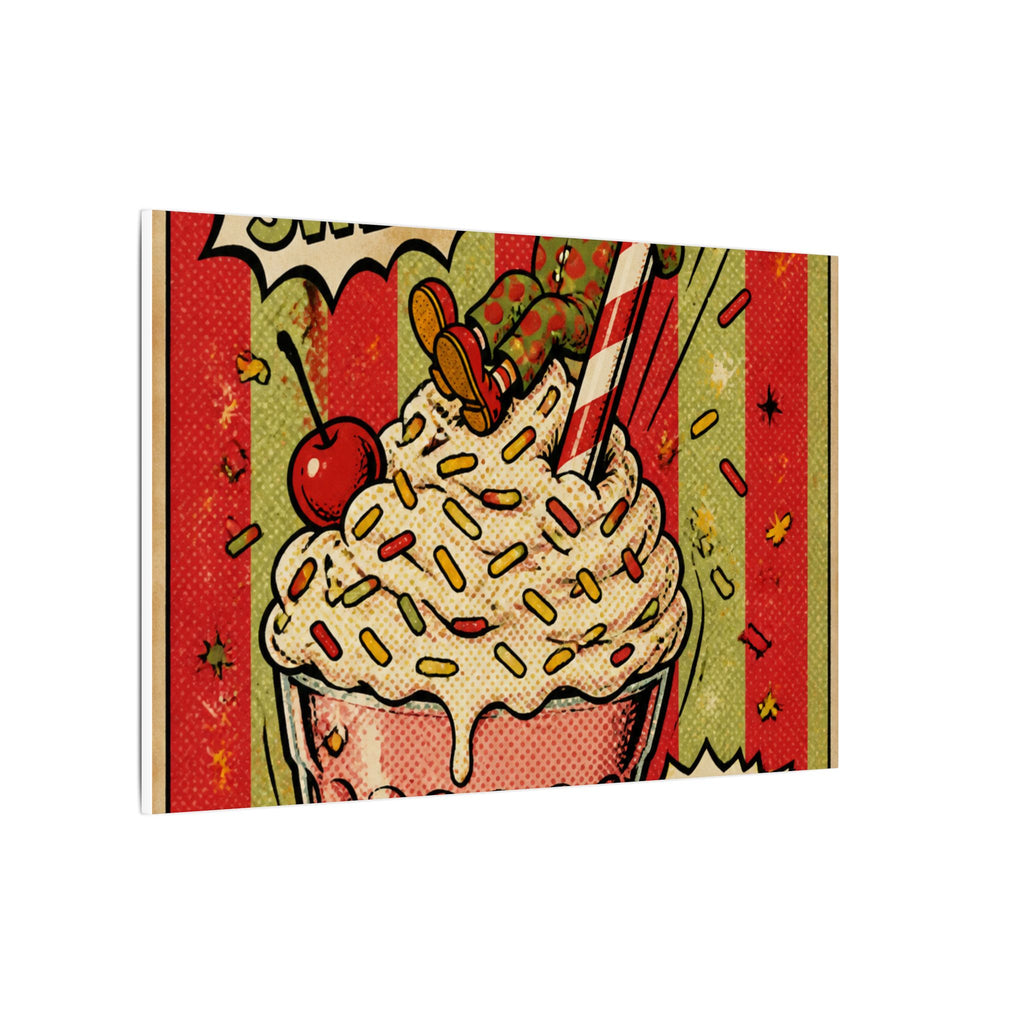 Milkshake Slide Clown Wall Art Canvas 16×20 Pop Art Living Room Decor Maximalist Print