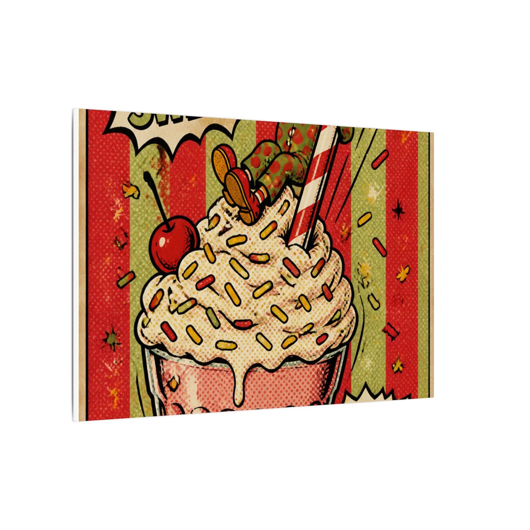 Milkshake Slide Clown Wall Art Canvas 16×20 Pop Art Living Room Decor Maximalist Print